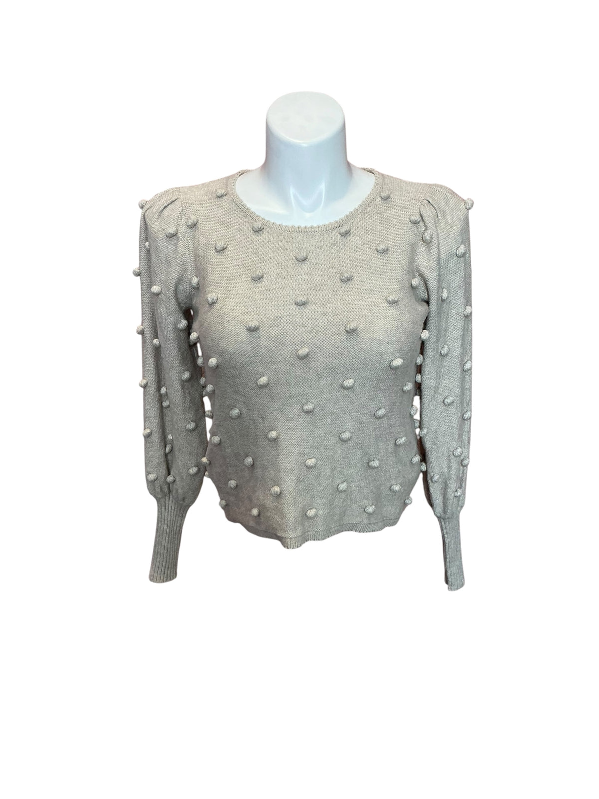 Lilly Pulitzer Kippa Pom Pom Sweater Heathered Seaside Grey - Size S