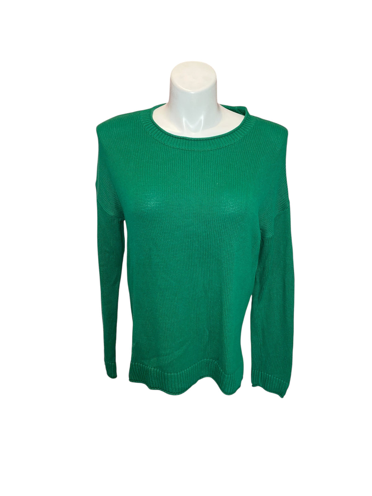 Lilly Pulitzer- Bayport Cotton Crew Sweater Fiddle Leaf Green -Size XL