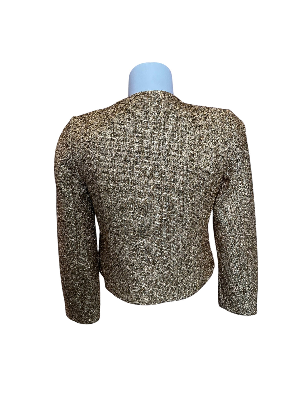 Lilly Pulitzer NWT Rohana Boucle Jacket Golf Metallic Golden Glow Boucle - Size 8