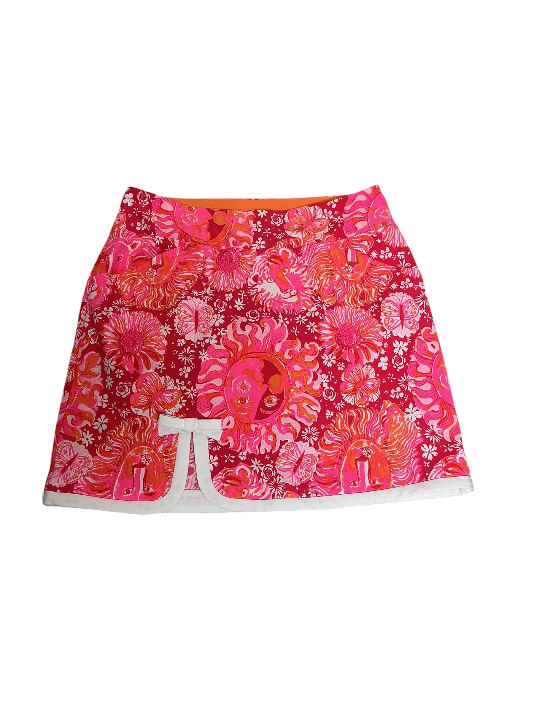 Lilly Pulitzer UPF 50+ Luxletic Monica Bow Skort Paradise Punch Jims Stuff Golf - Size 6