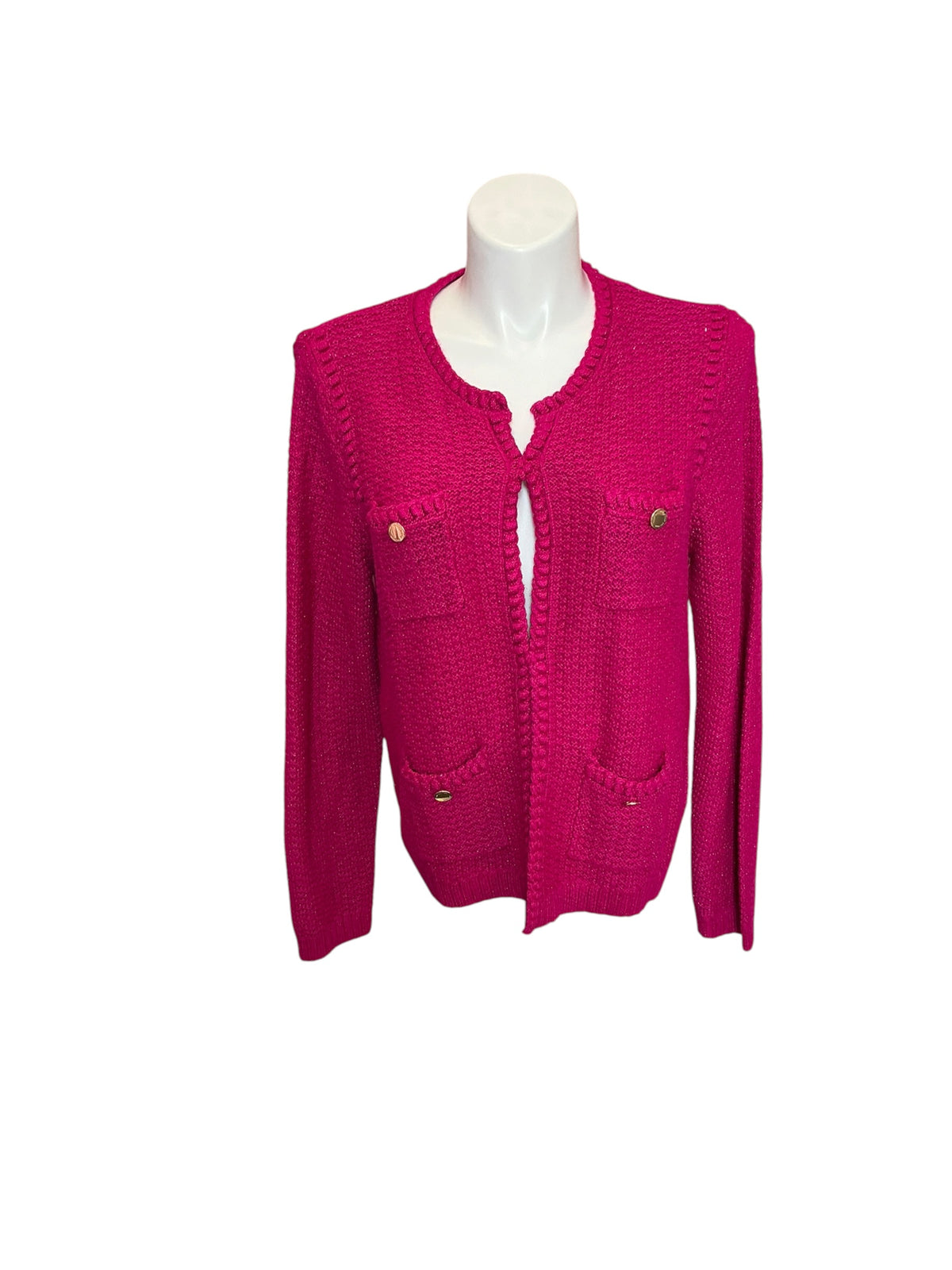 Lilly Pulitzer  NWT Kenton Cardigan Mystic Pink Metallic -Size XL