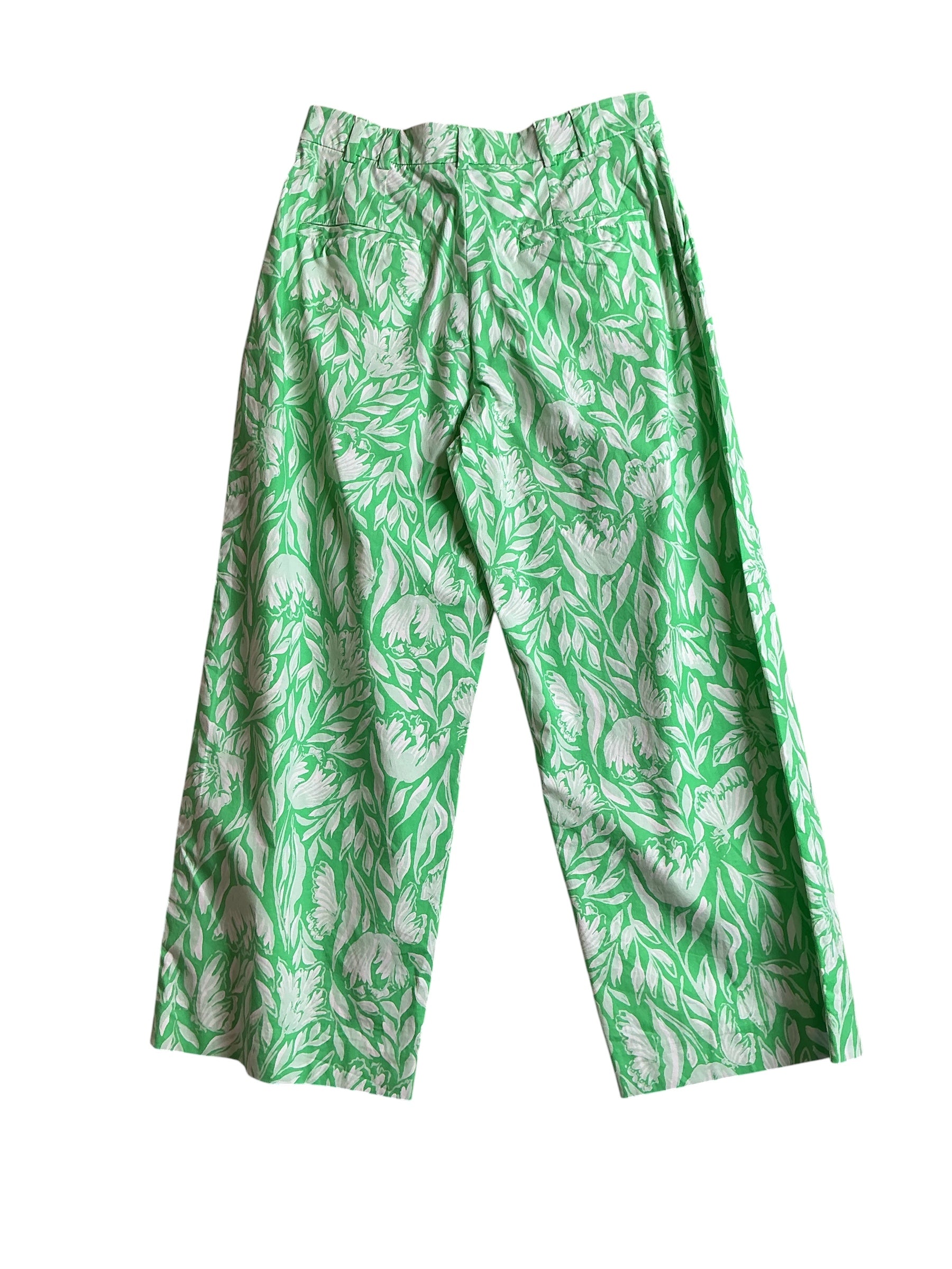 Lilly Pulitzer Mandalay Crop Pant - Fauna Green Tulip To Tango - Size 2