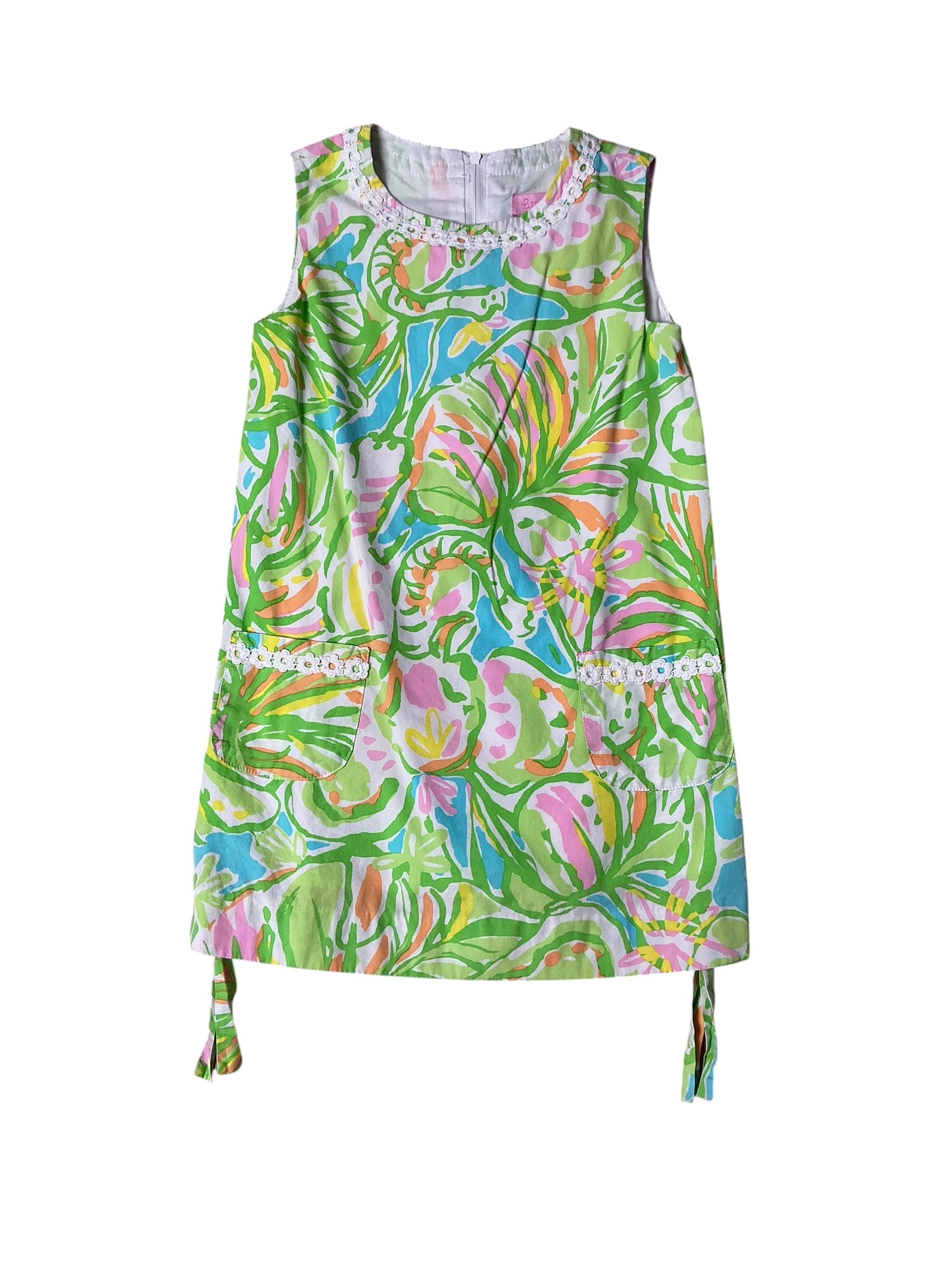 Lilly Pulitzer Kids Little Lilly Classic Shift Dress Elephant Ears - Size 5