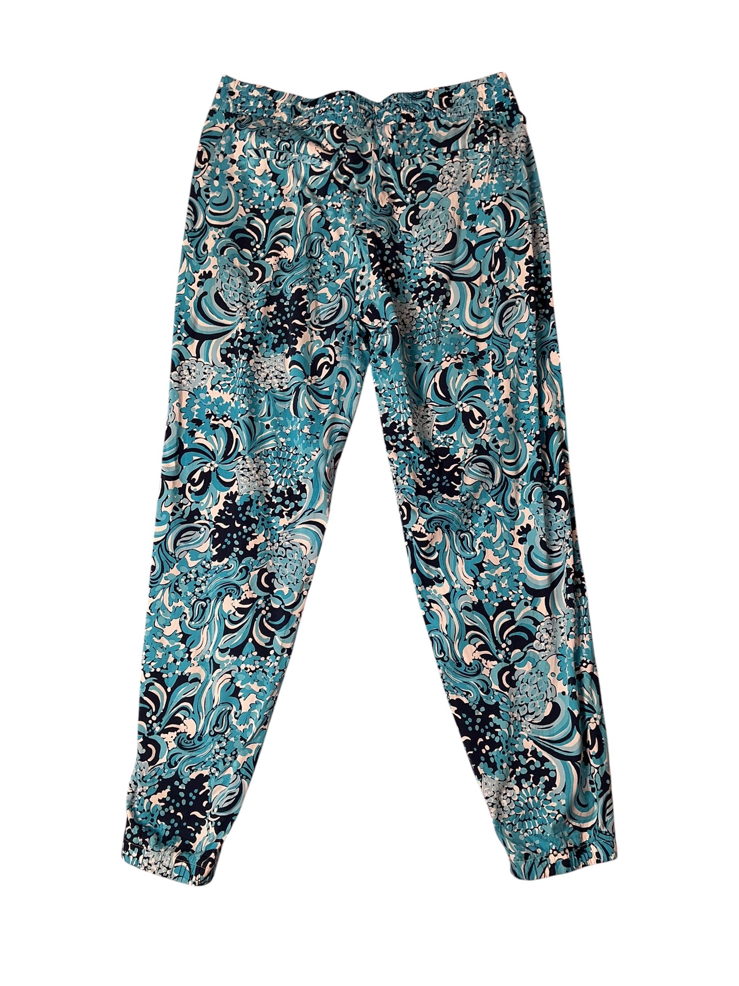  Lilly Pulitzer Rici Stretch Jogger Pant Resort White Mermazing - Size L