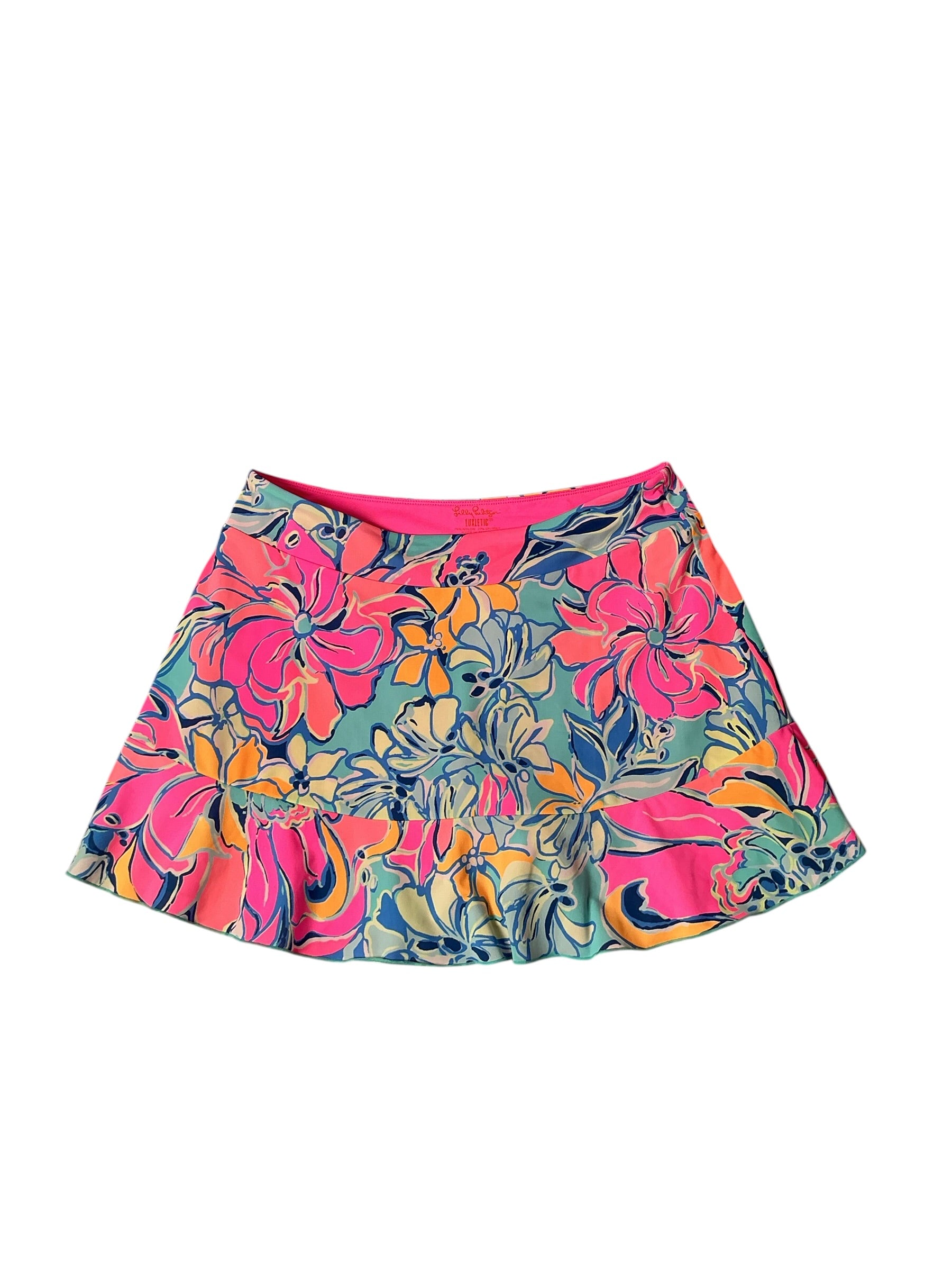 Lilly Pulitzer Luxletic Skort Seaside Aqua Breezy Babe - Size M
