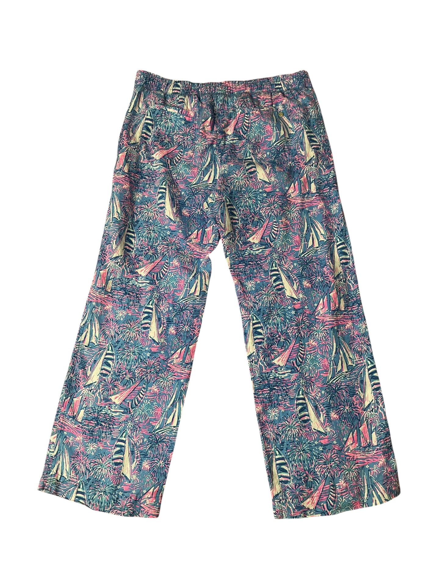 Lilly Pulitzer Linen Palazzo Pant It's a Sailabration - Size XL