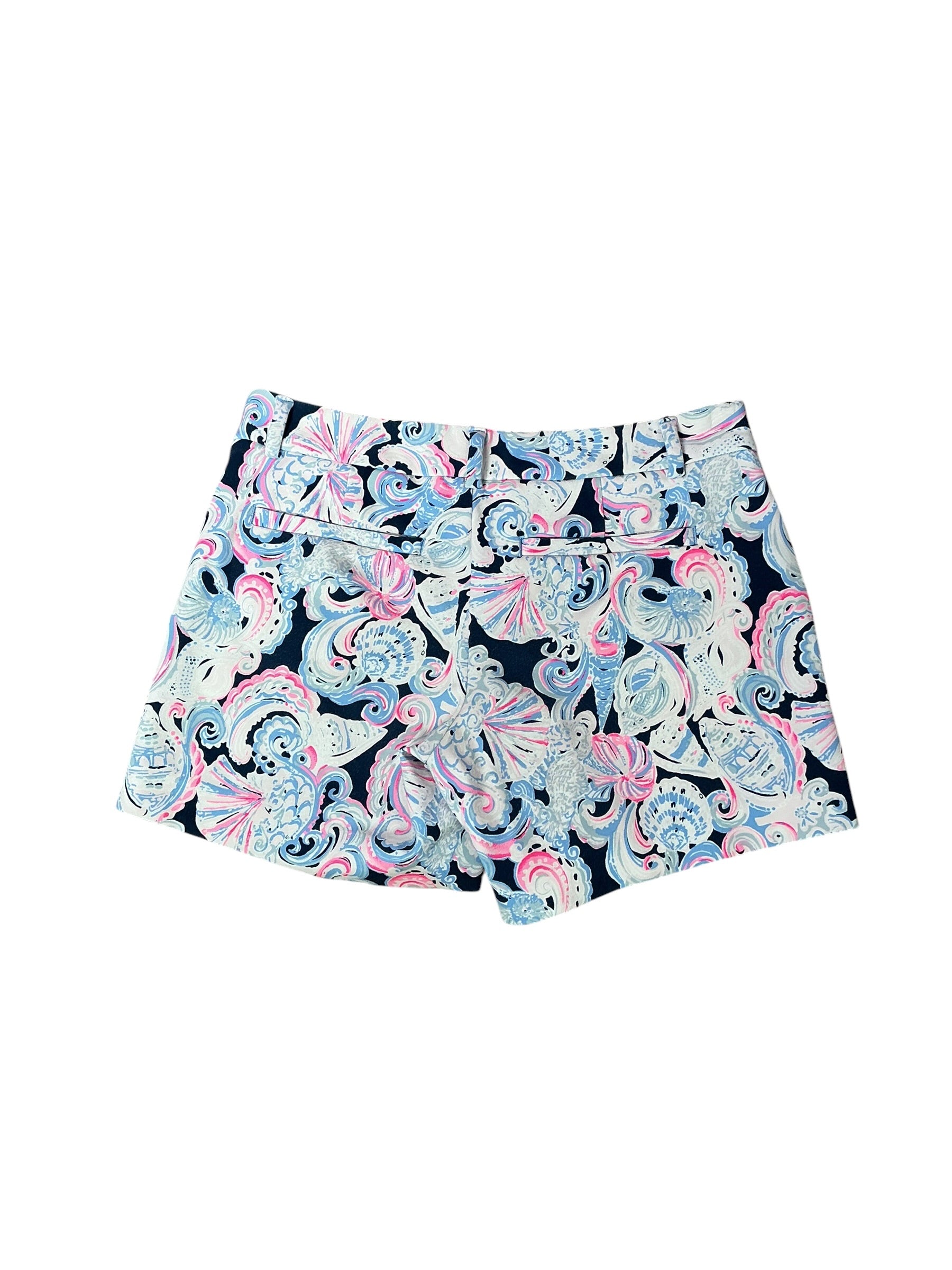Lilly Pulitzer Callahan Knit Shorts High Tide Its For Shore - Size 0
