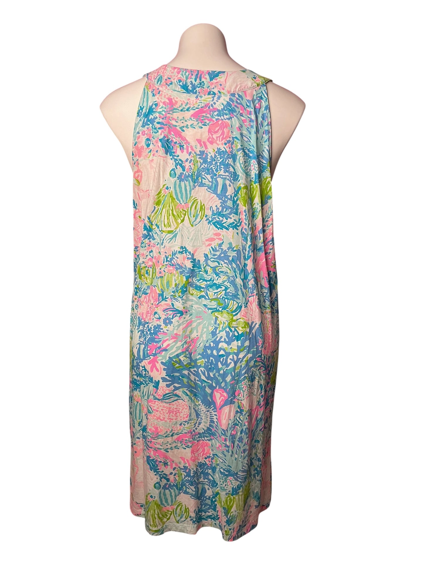 Lilly Pulitzer Ross Dress Multi Fish My Wish - Size L