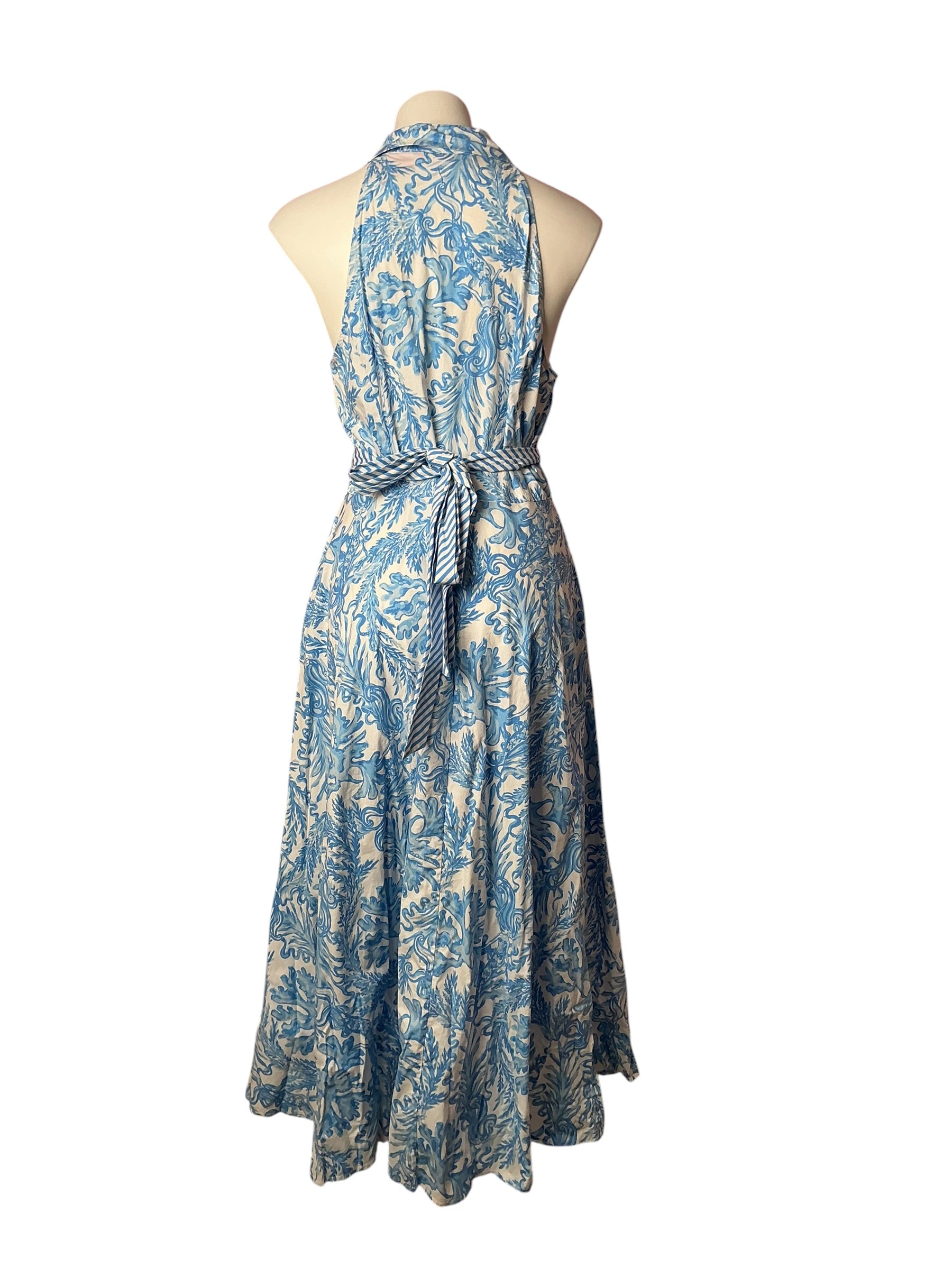 Lilly Pulitzer Chrisella Stretch Shirtdress Aqua Lounge - Size 12