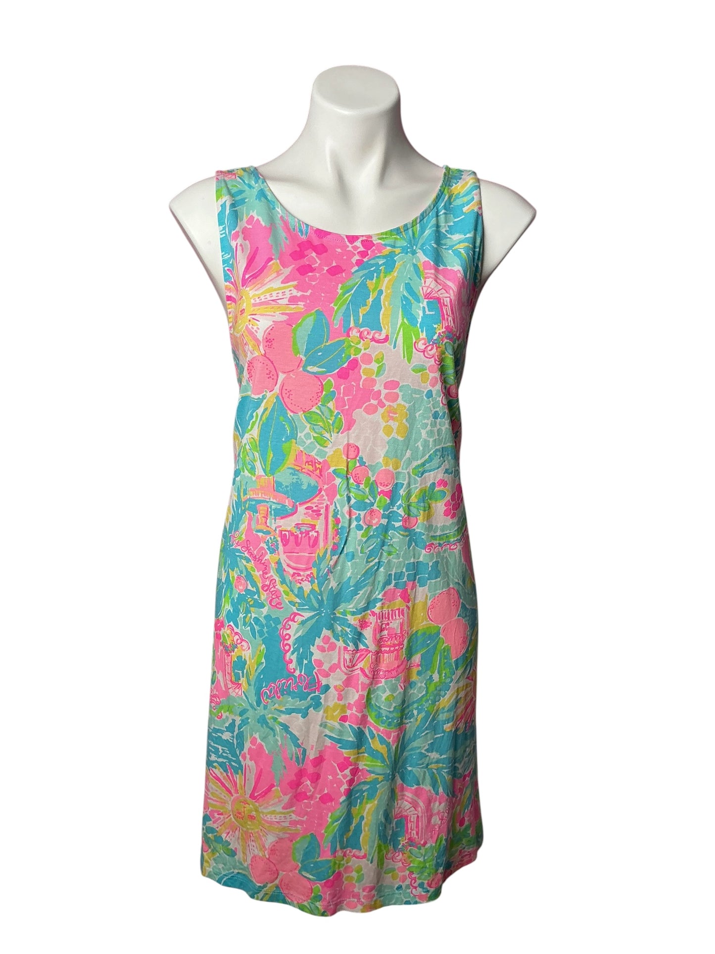 Lilly Pulitzer Kristen Swing Dress Multi Sunshine State of Mind - Size L