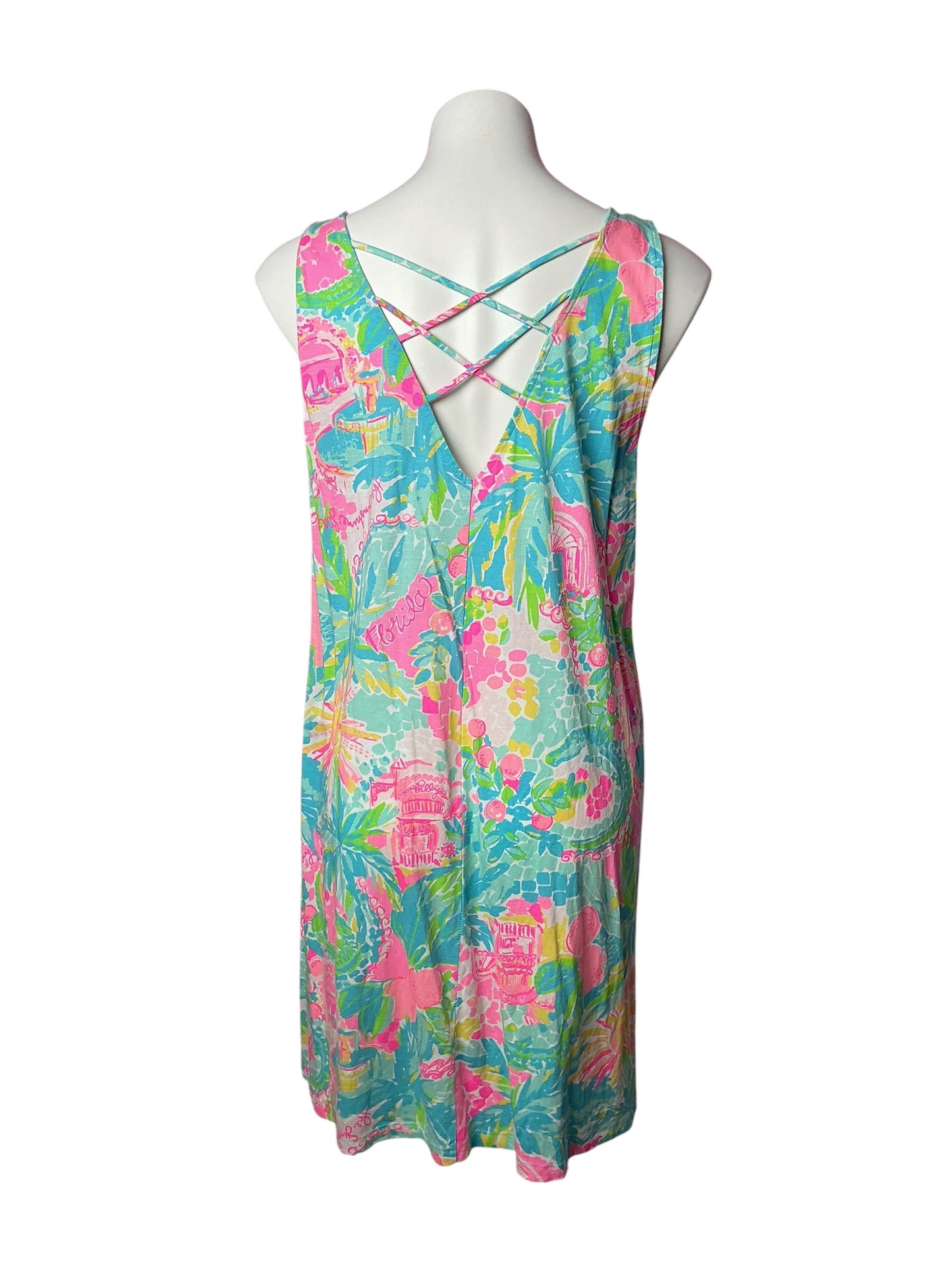 Lilly Pulitzer Kristen Swing Dress Multi Sunshine State of Mind - Size L