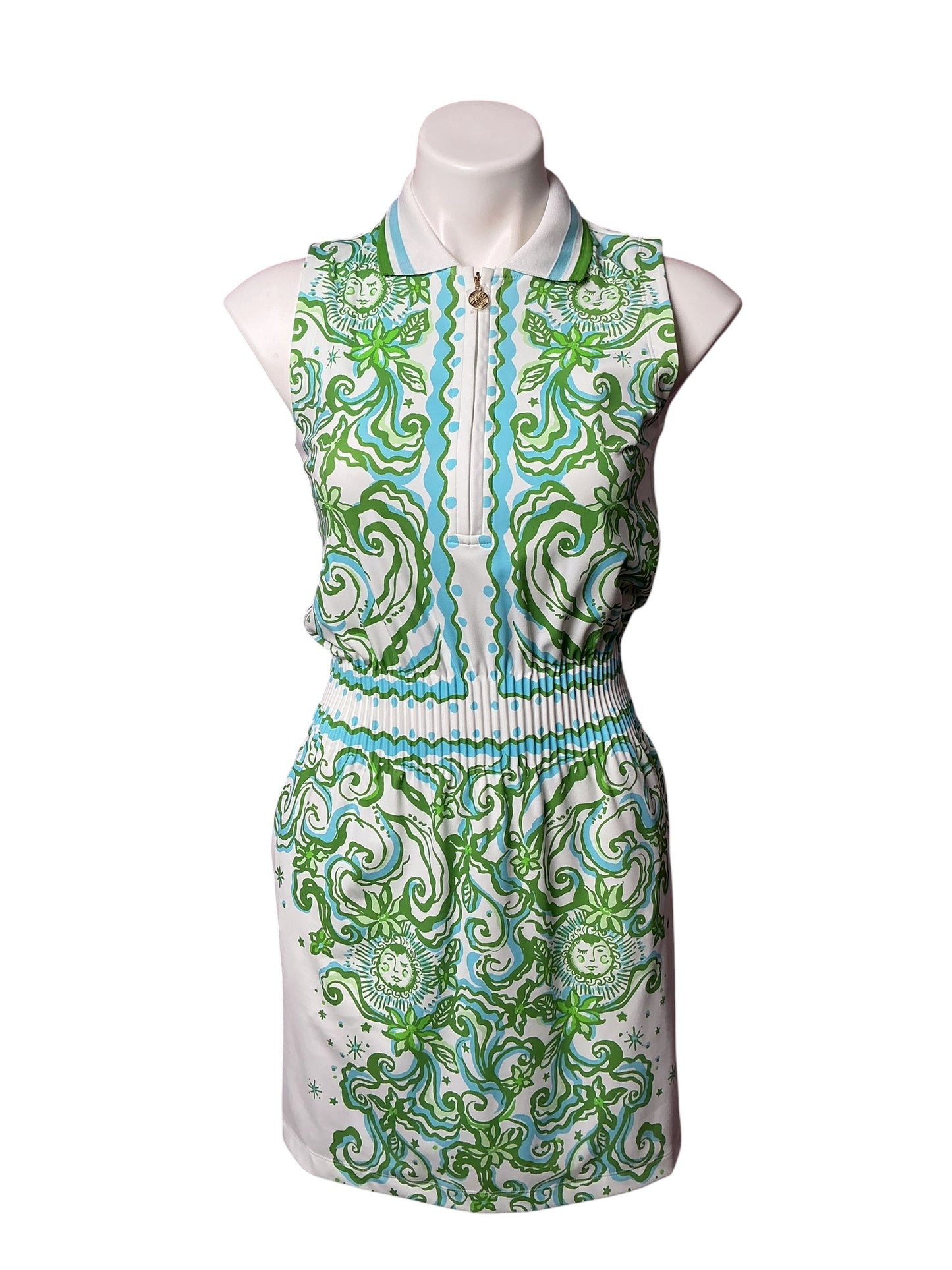 Lilly Pulitzer NWT  Long Active Sleeve Dress UPF 50+ Resort White Solmates Engineered - Size XS