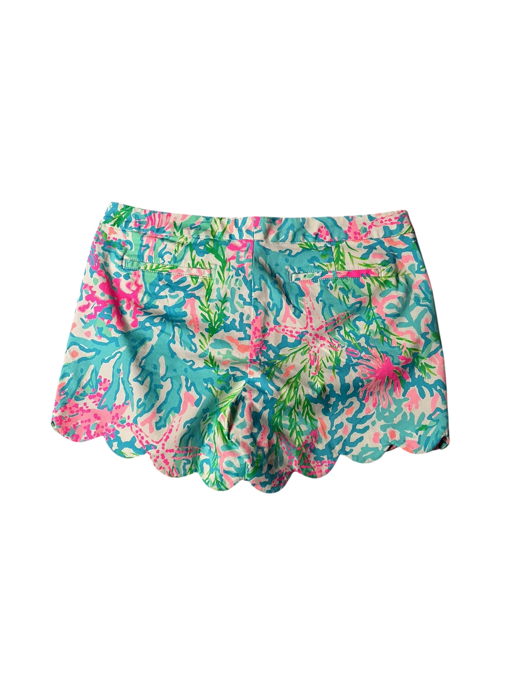 Lilly Pulitzer NWT Buttercup Stretch Short Multi Coral Bay - Size 14