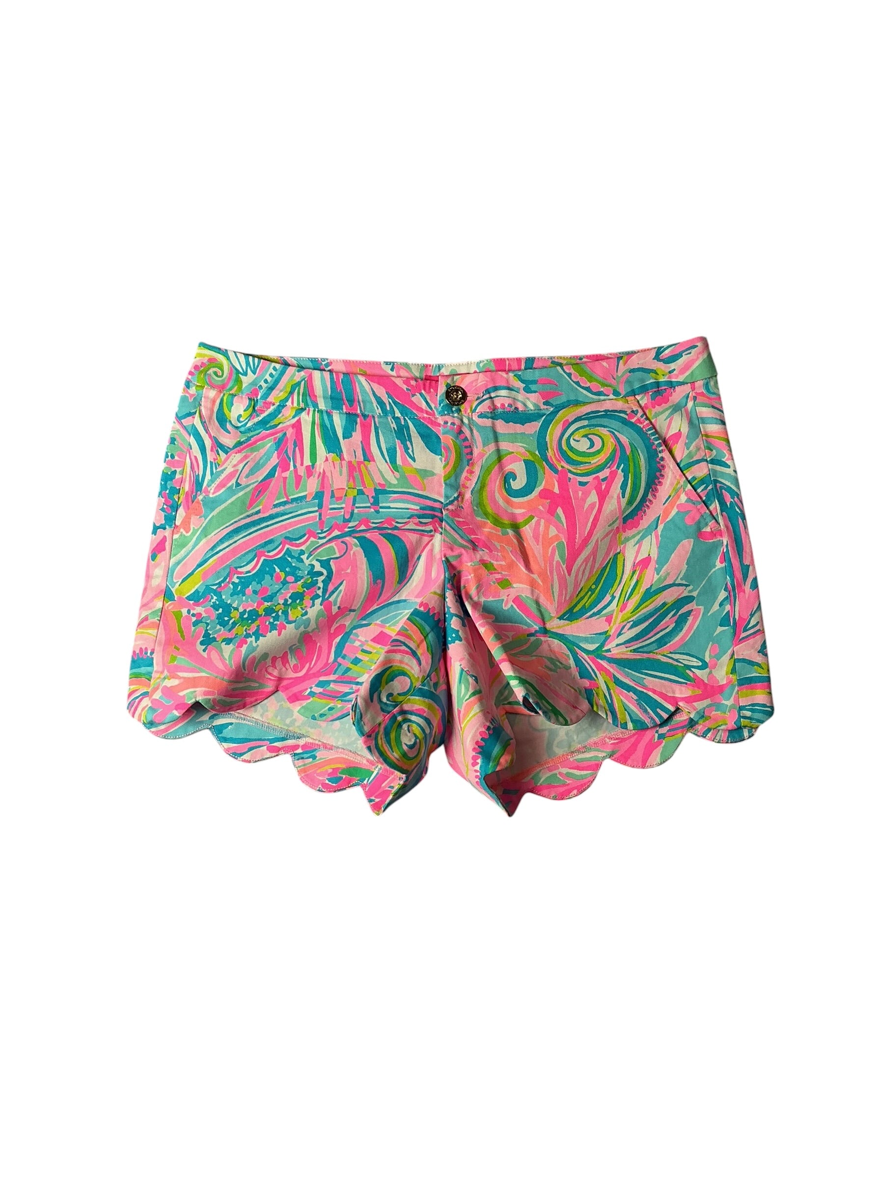 Lilly Pulitzer NWT Buttercup Stretch Short Multi Carnivale Coral - Size 14