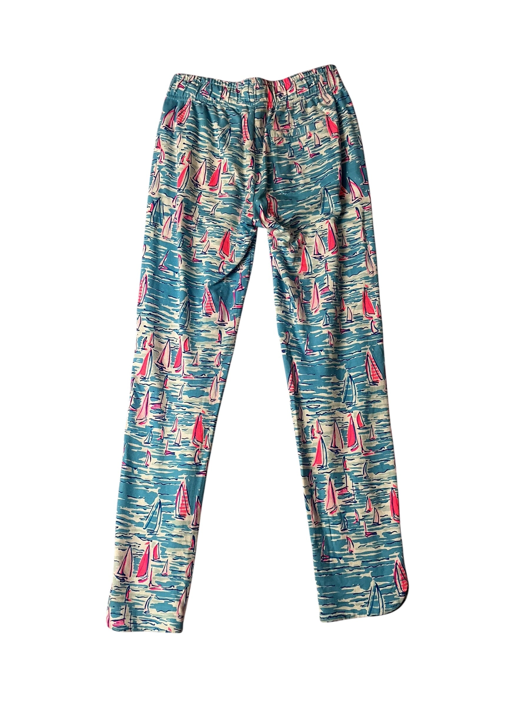 Lilly Pulitzer Emora Knit Pant Zanibar Blue Boatylicious - Size XXS