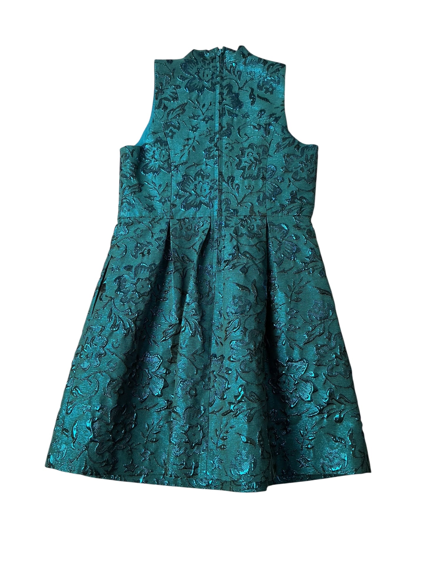 Lilly Pulitzer Girls Mini Tanlee Dress Teal Bay Blooming Brocade - Size 10