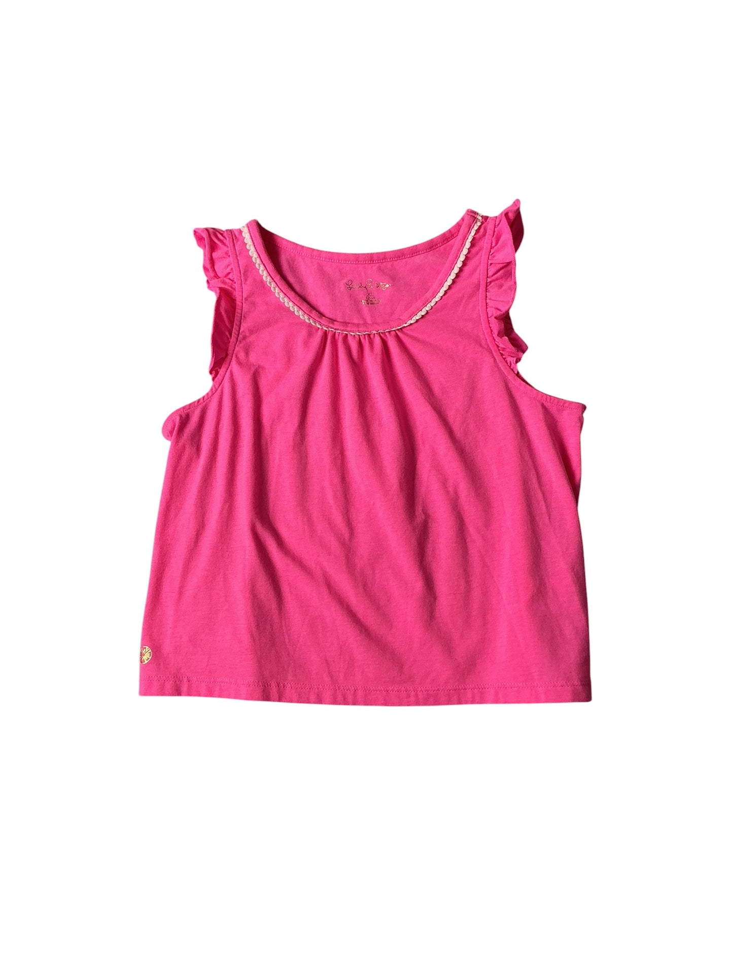 Lilly Pulitzer Girls Elisa Top Prosecco Pink - Size XL 12-14