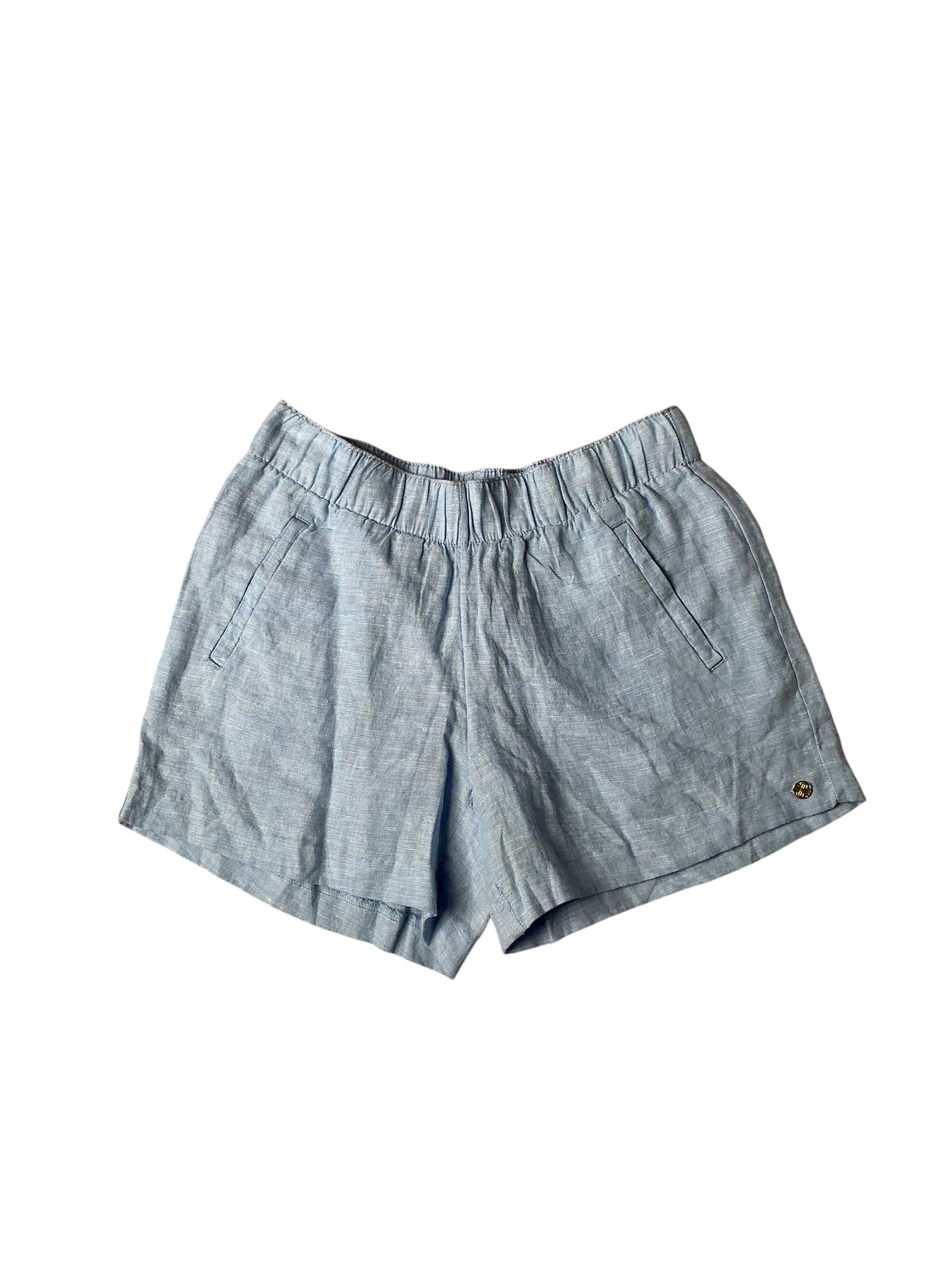 Lilly Pulitzer Lilo Linen Shorts Beckon Blue x Resort White - Size XS