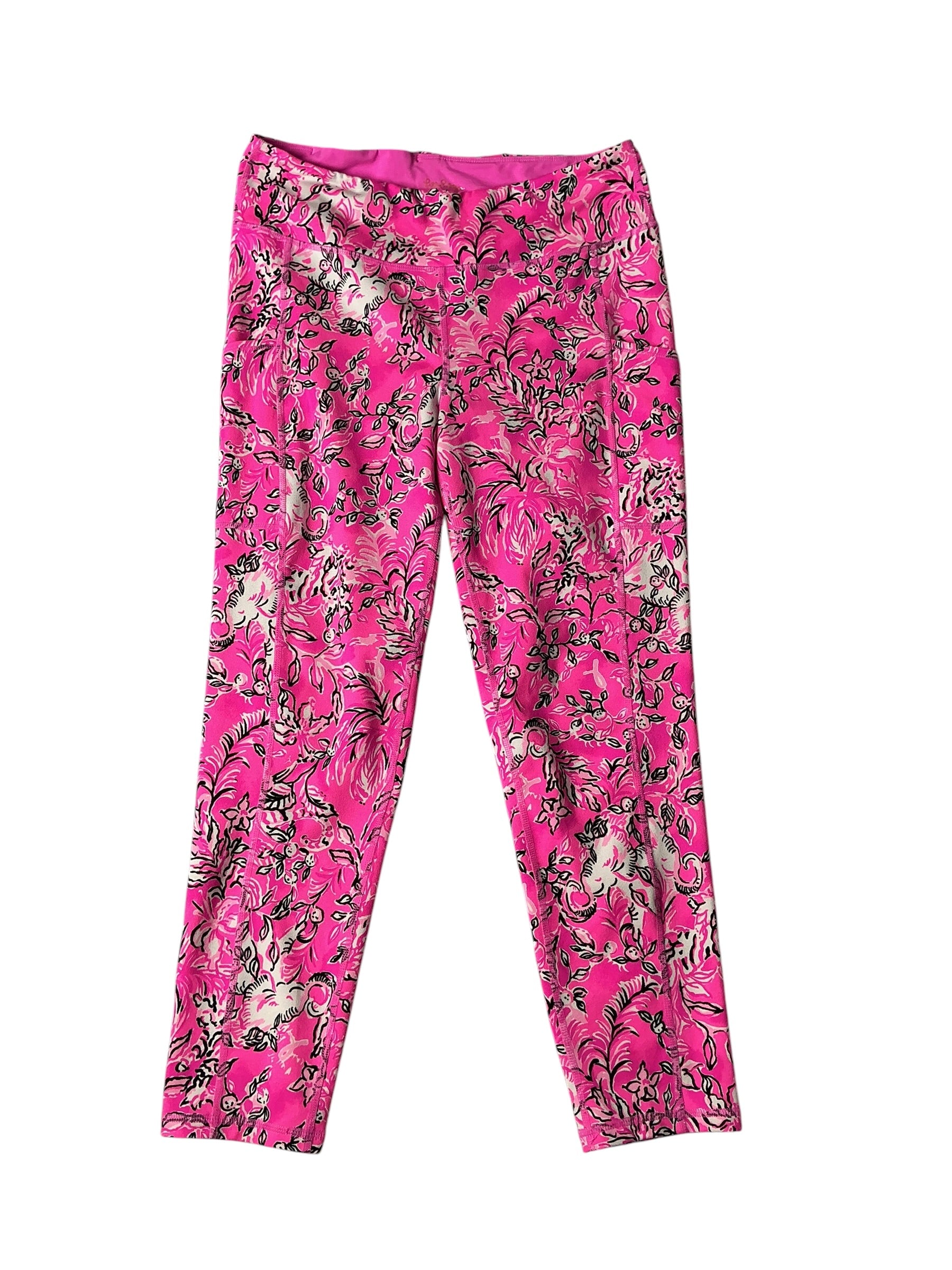 Lilly Pulitzer Weekender High Rise Midi Leggings Purposefully Pink - Size L