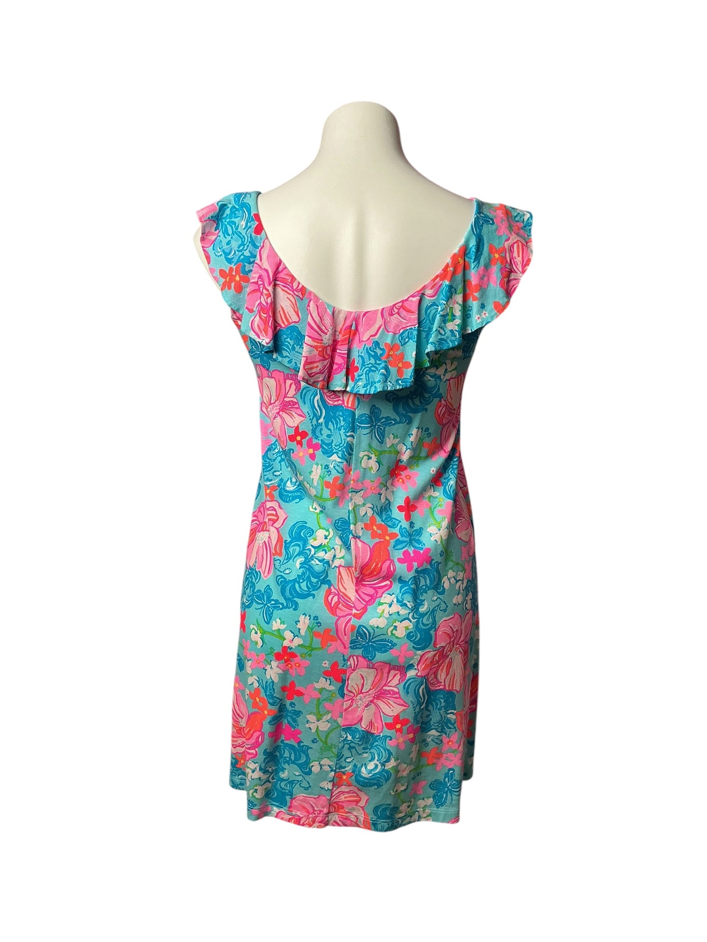 Lilly Pulitzer Alessa Swing Dress Surf Blue Luscious Lions - Size XXS