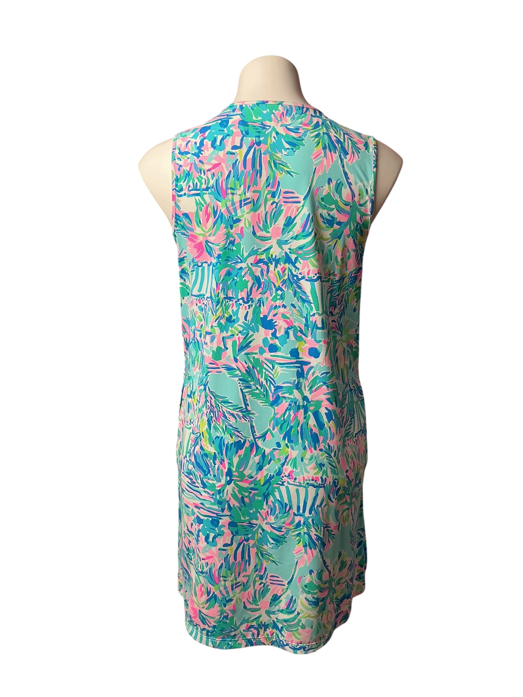 Lilly Pulitzer Johana Cover-Up Dress Blue Ibiza Cabana Cocktail - Size S