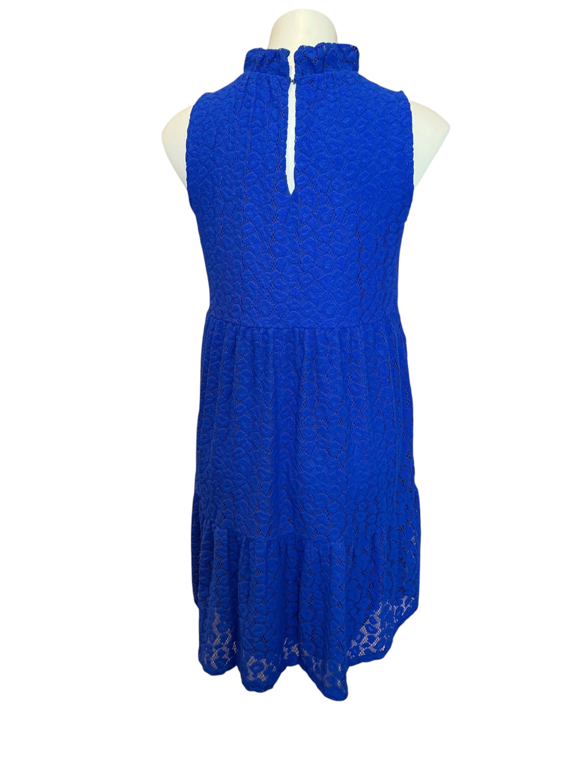 Lilly Pulitzer Cornelia Swing Dress Blue Grotto Leopard Knit Lace - Size XS