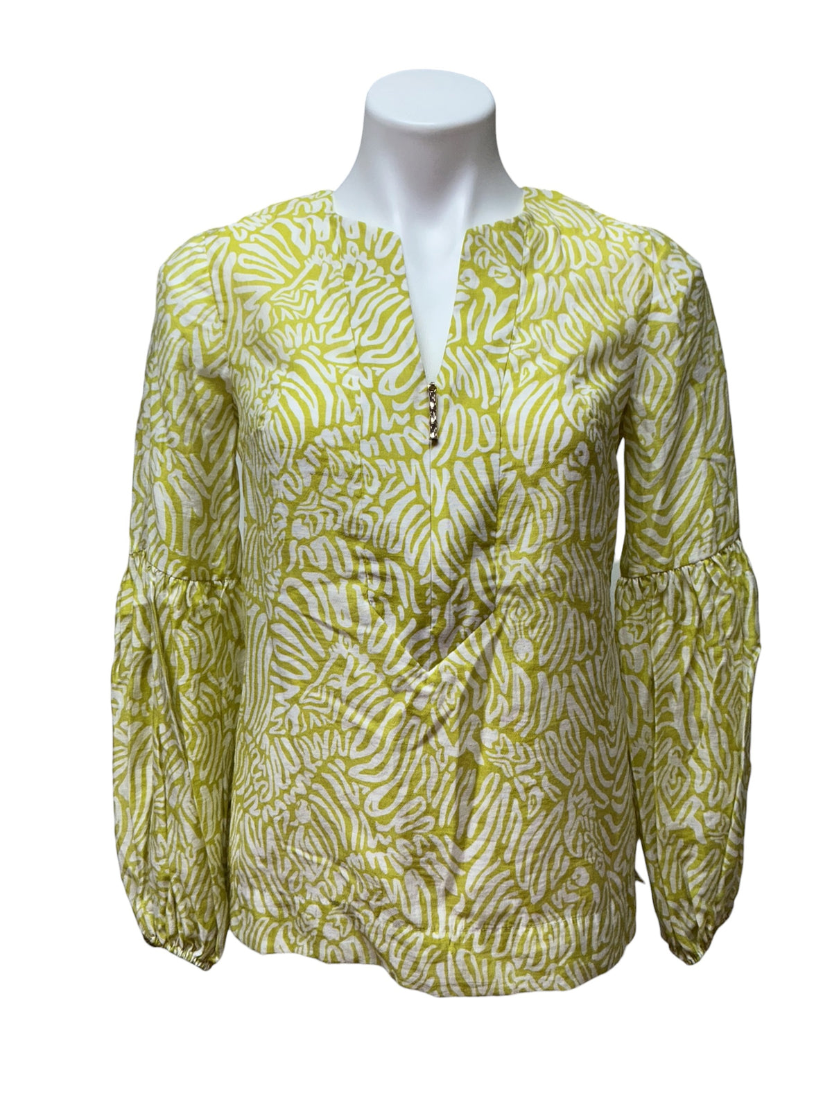 Lilly Pulitzer Laurelie Top Jardin Green Zee Bebe - Size 00