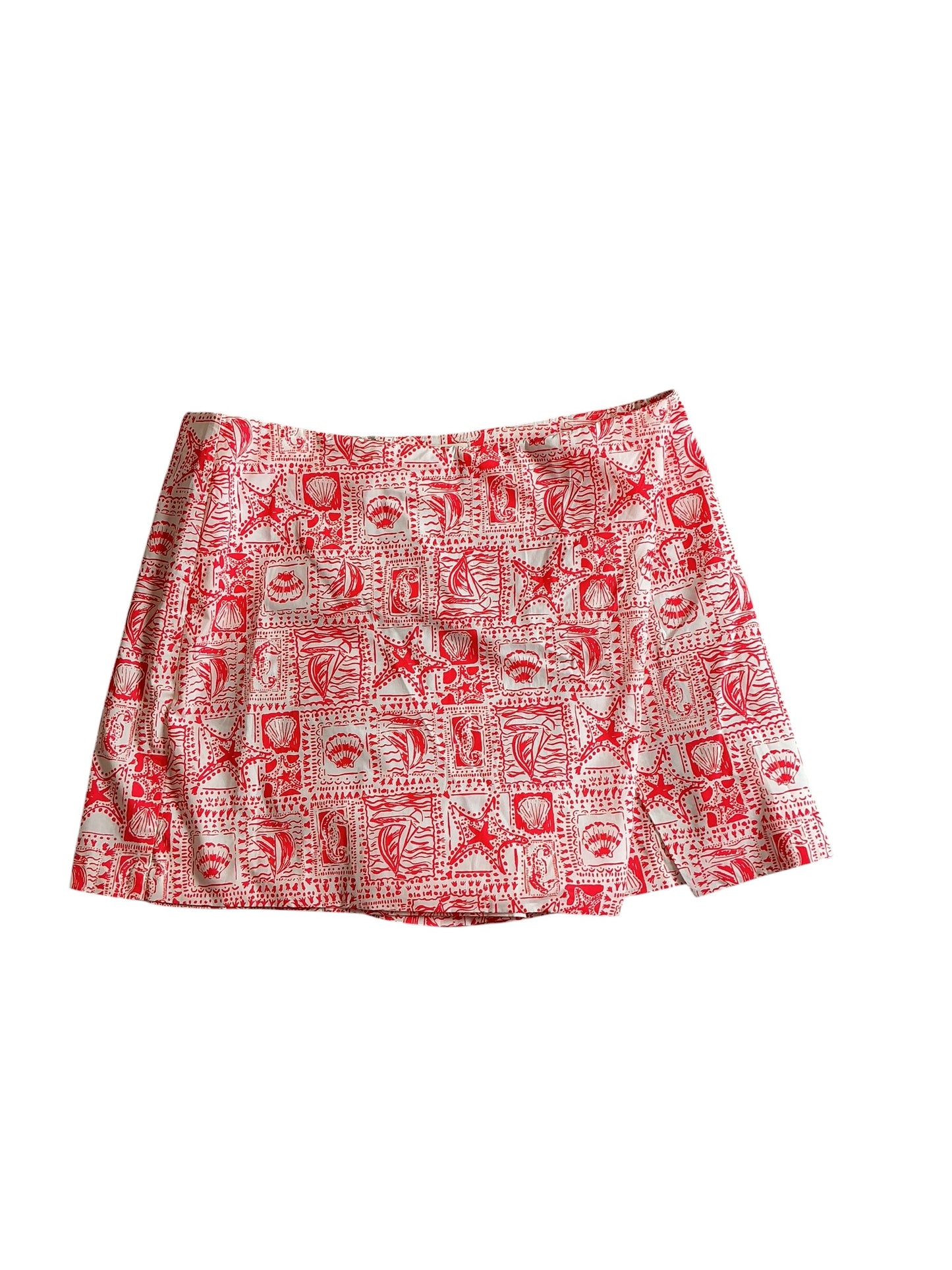 Lilly Pulitzer Alicent Mini Skort Mizner Red Seaside Harbour - Size 10