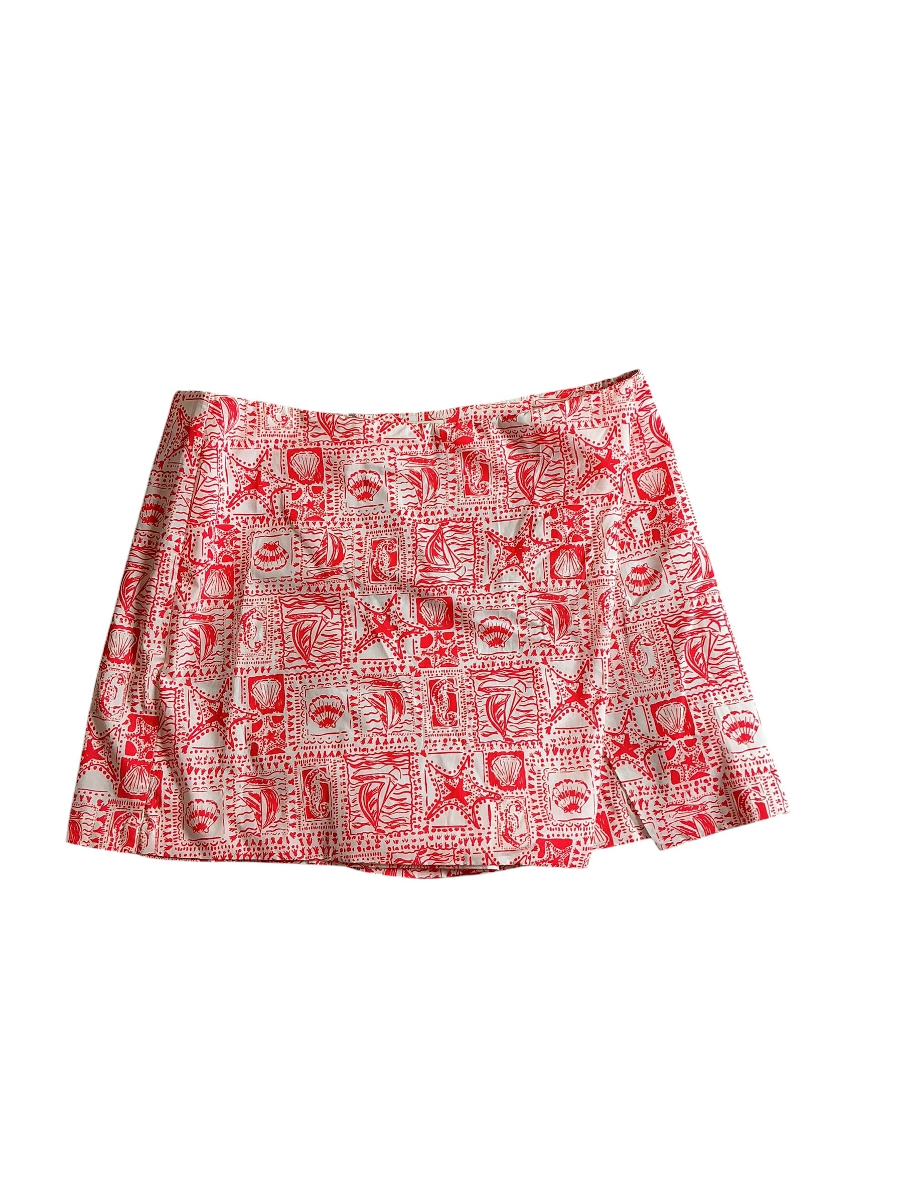 Lilly Pulitzer Alicent Mini Skort Mizner Red Seaside Harbour - Size 10