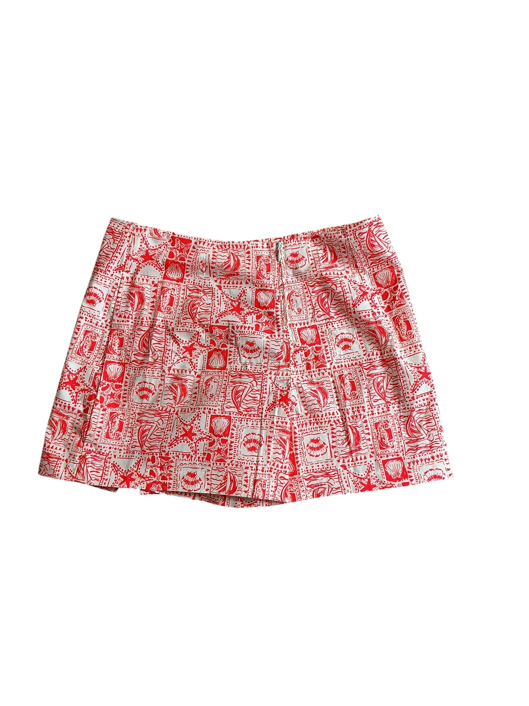 Lilly Pulitzer Alicent Mini Skort Mizner Red Seaside Harbour - Size 10