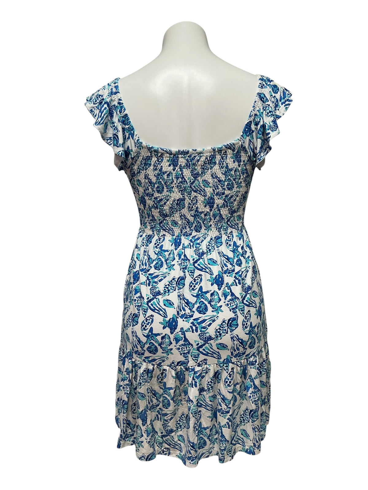 Lilly Pulitzer Jilly Smocked Dress Resort White Shell Collector - Size XS