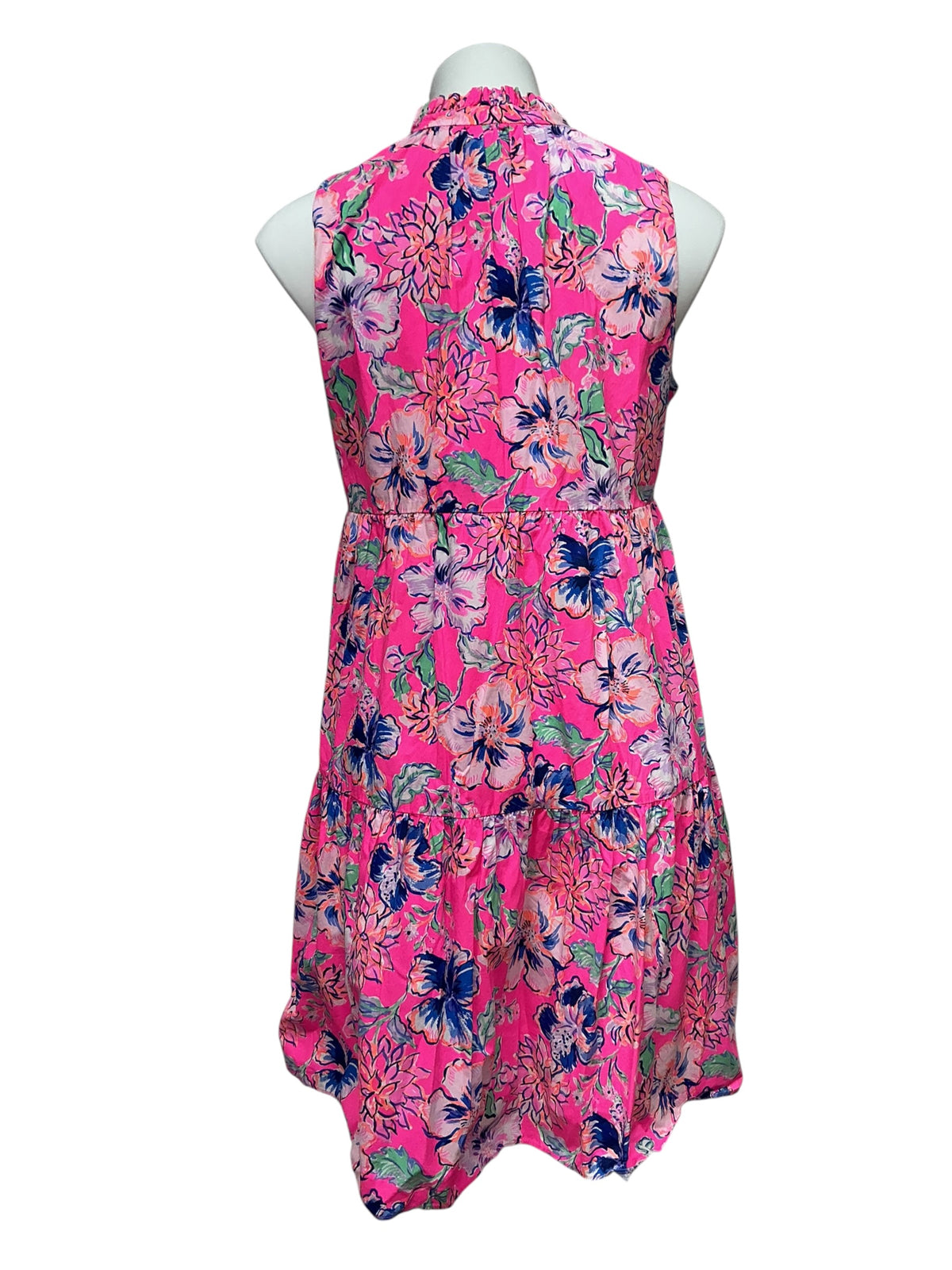 Lilly Pulitzer Novella Sleeveless Swing Dress Pink Isle Last Bud Not Least - Size S