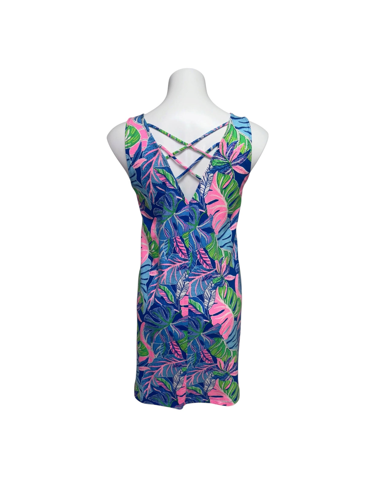 Lilly Pulitzer NWT Kristen Dress Blue Grotto Beleaf In Yourself - Size S