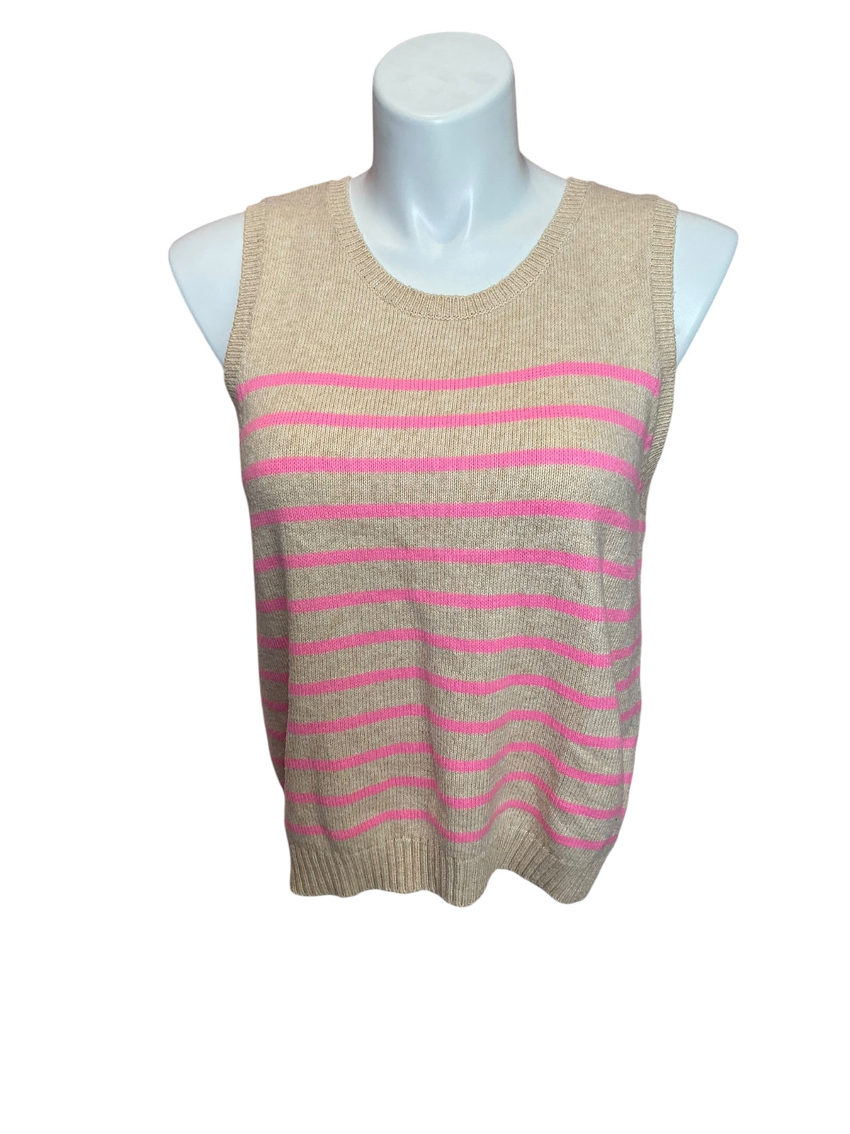 Lilly Pulitzer Fairley Stripe Sweater Heathered Sands / Paradise Pink Stripe - Size XL
