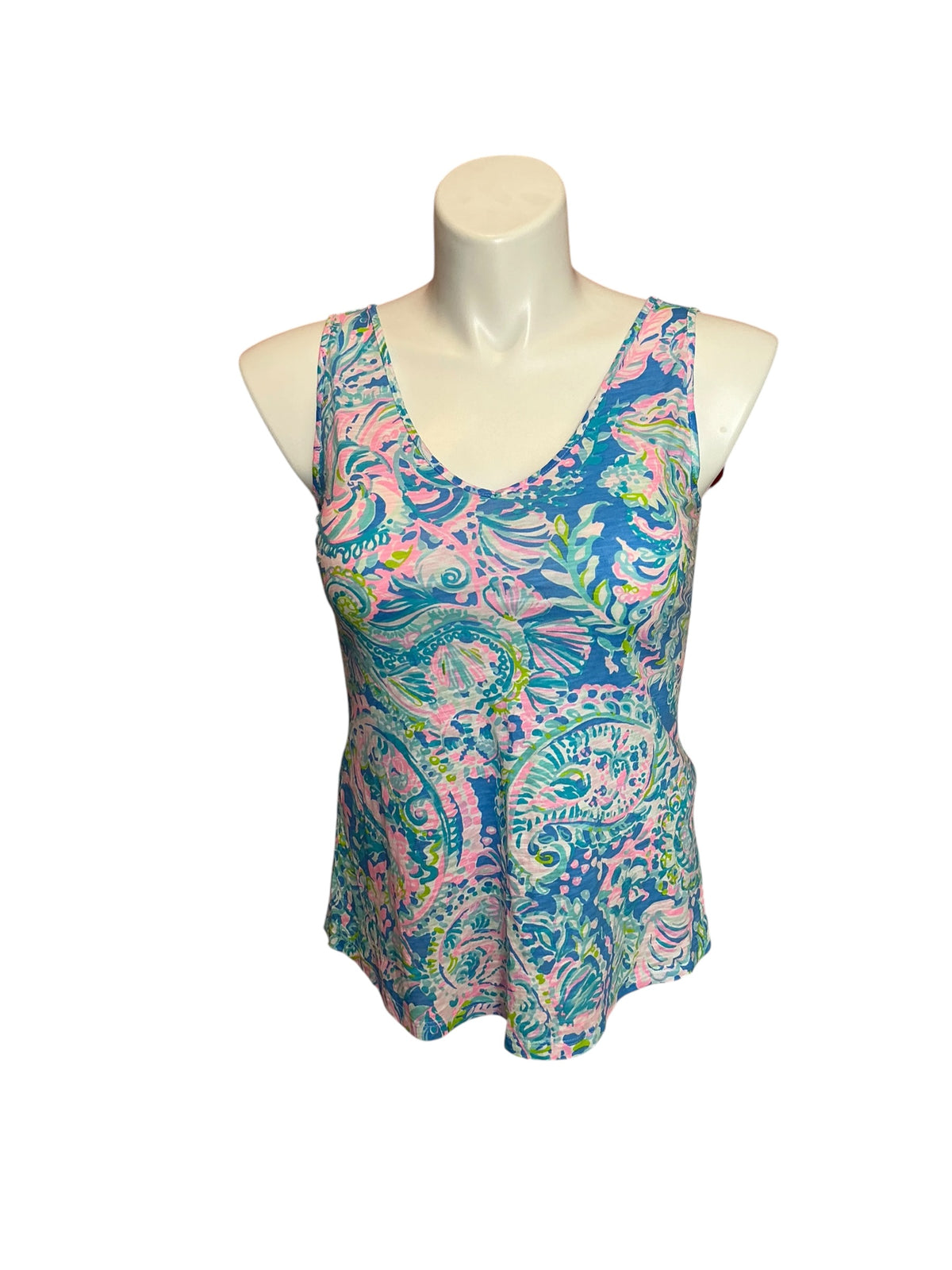 Lilly Pulitzer Gigi Tank Top Dream Team - Size Small