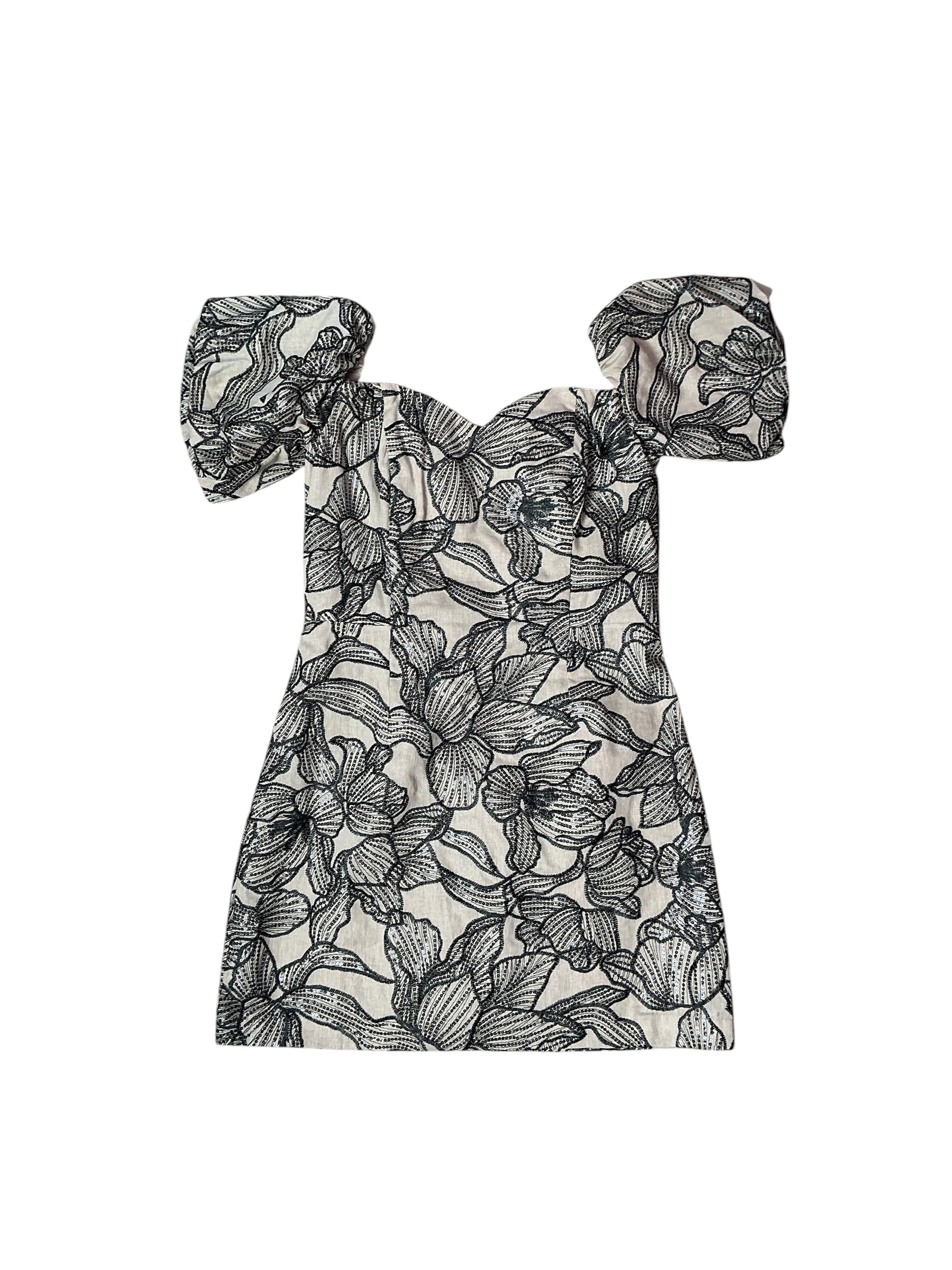 Lilly Pulitzer NWT Nanci Skirted Romper Wicker Tan Embroidered Sequin Exploded Flora - Size 6
