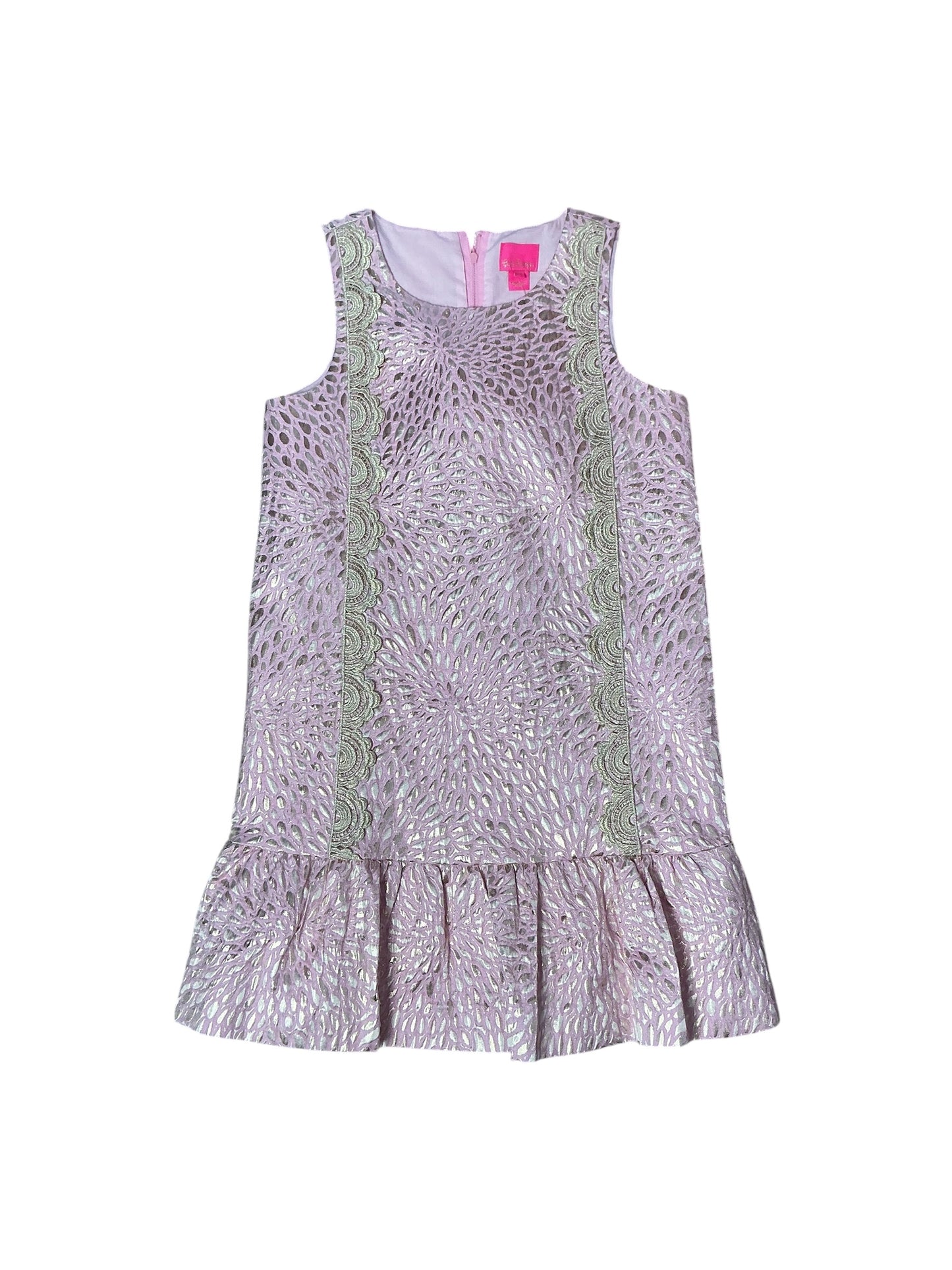 Lilly Pulitzer Girls Dress Prosecco Pink Lagoon Jacquard - Size 14