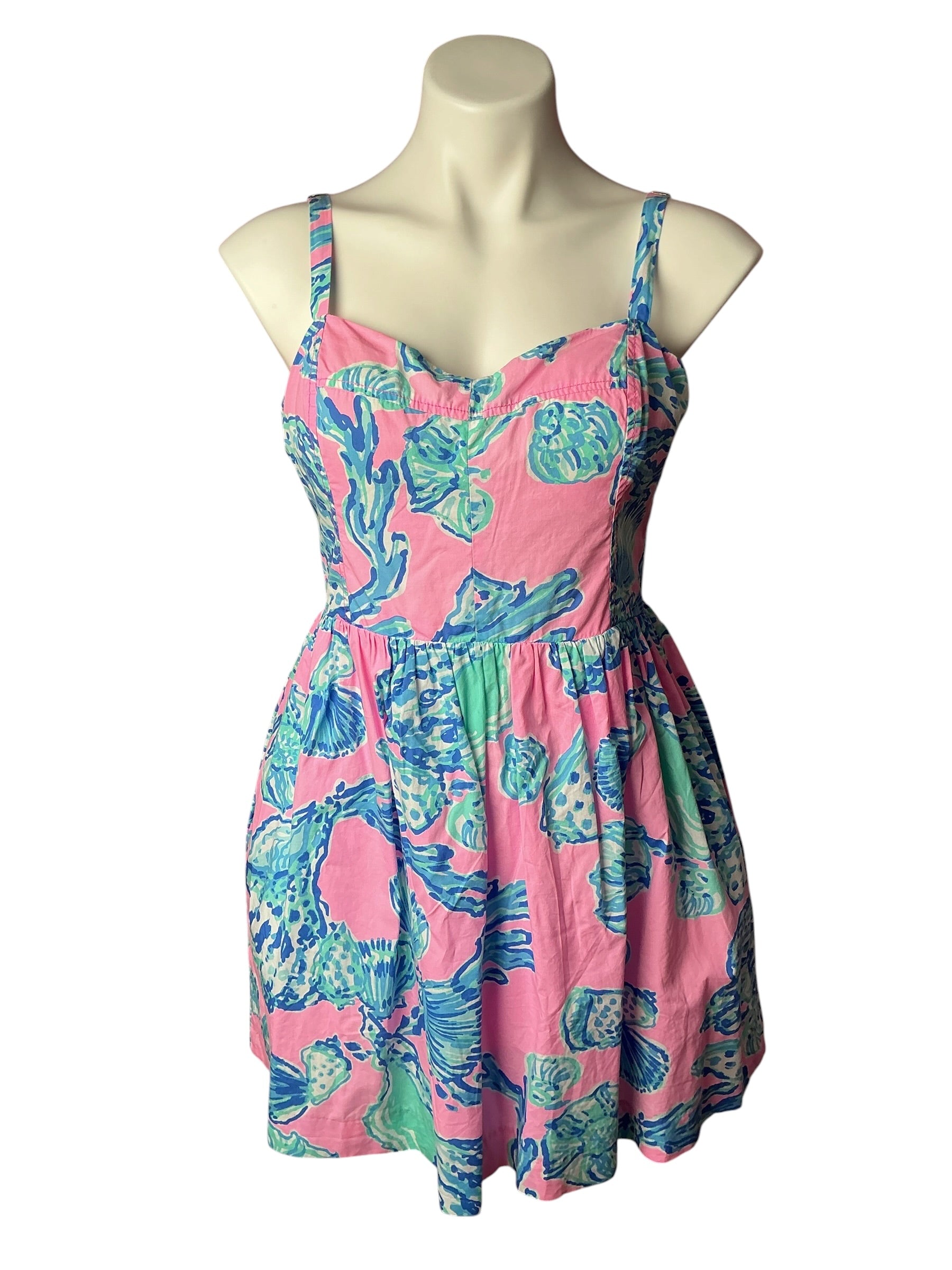 Lilly Pulitzer Ardleigh Dress Pink Pout Barefoot Princess - Size 10
