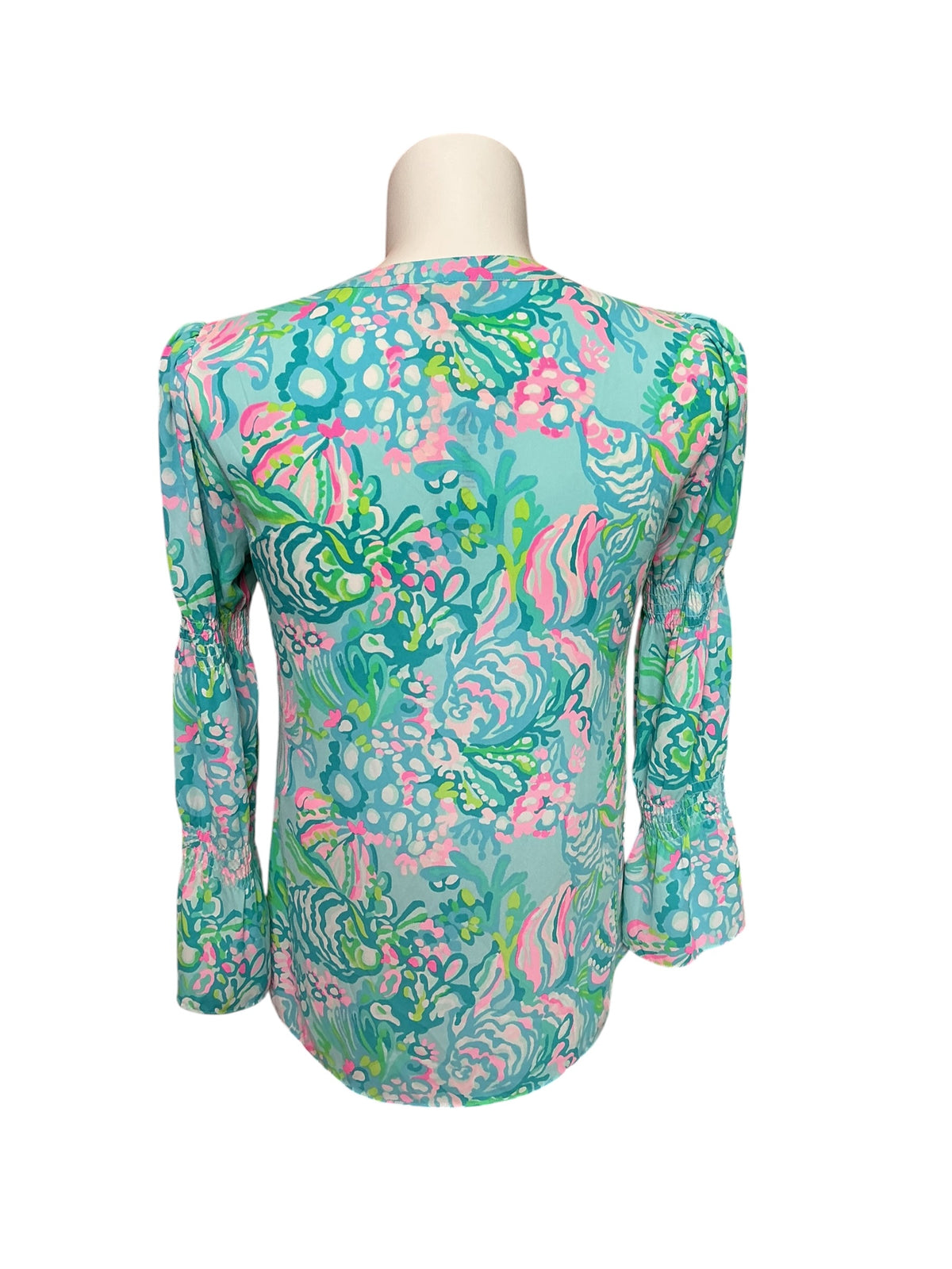 Lilly Pulitzer Dakota Top Amalfi Blue Best Fishes - Size M
