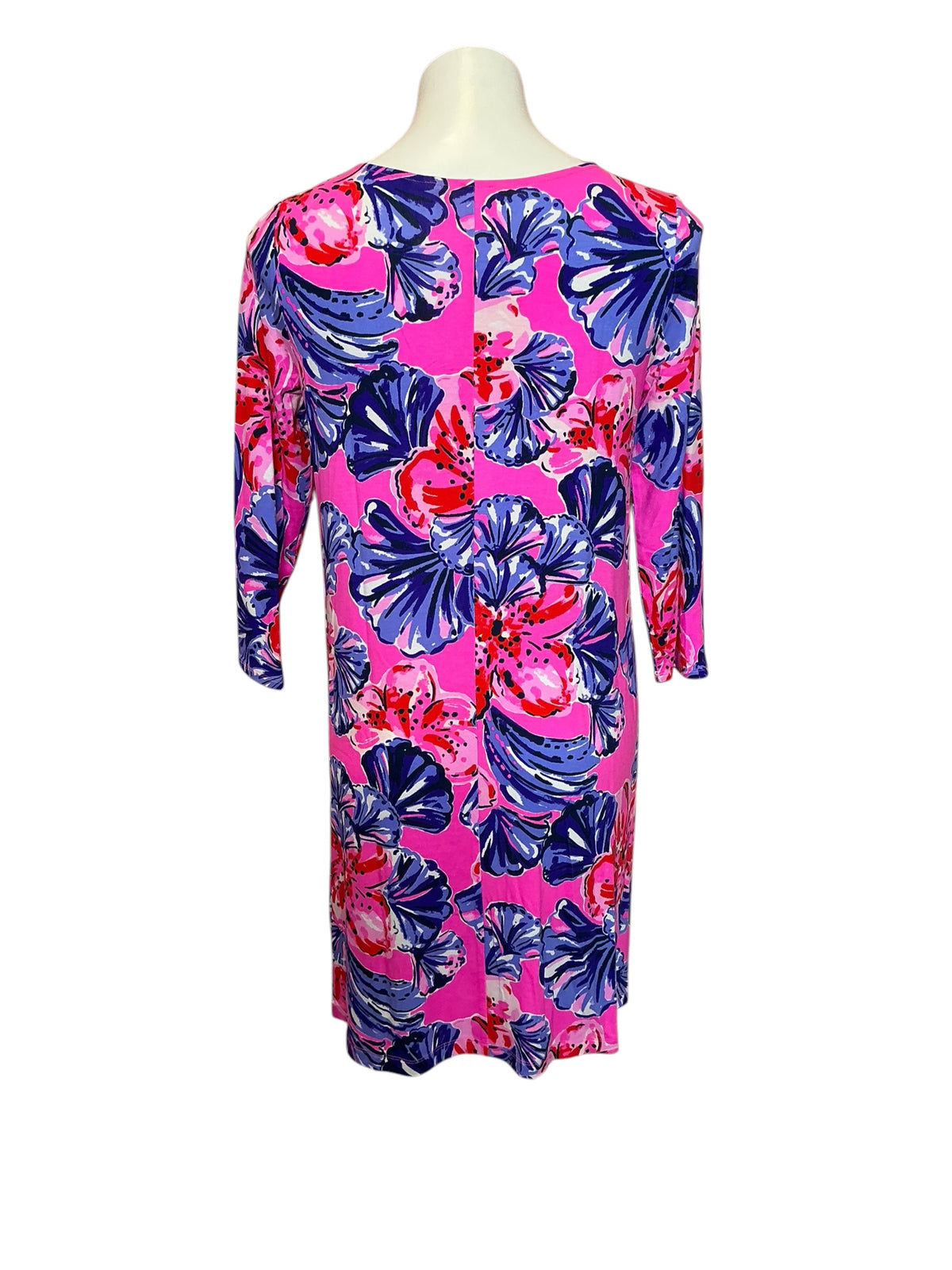 Lilly Pulitzer NWT Ophelia Dress Plumeria Pink In A Holidaze Engineered - Size M