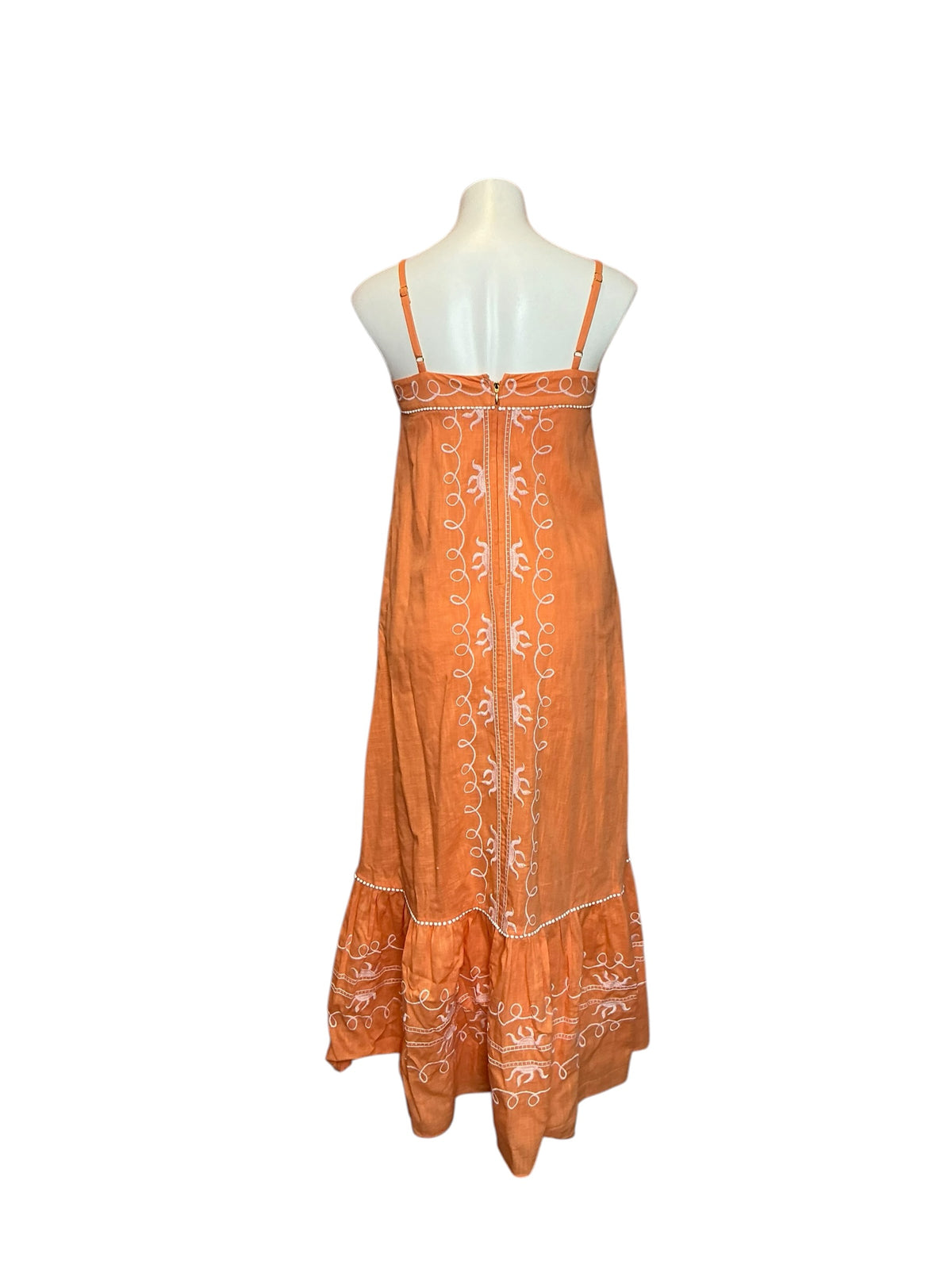 Lilly Pulitzer NWT Rozalie Maxi Dress Papaya Frond Fantasy Embroidered - Size 00