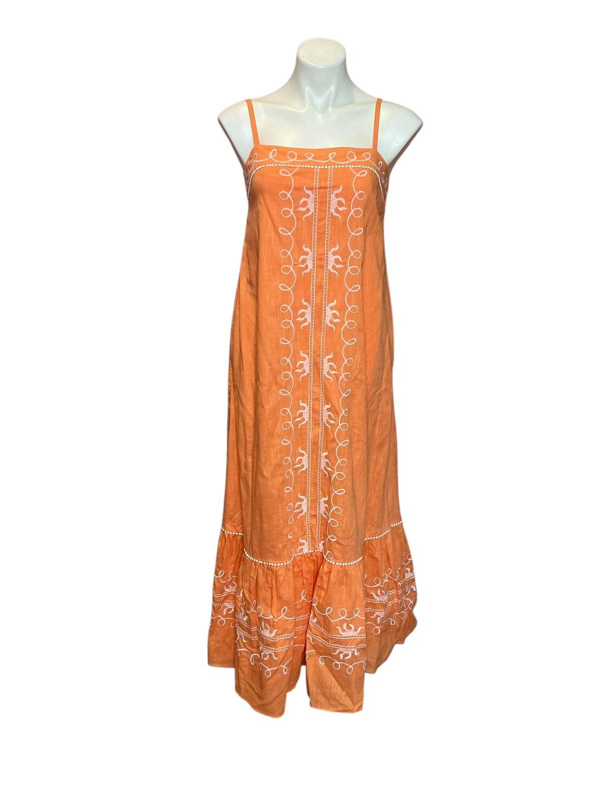 Lilly Pulitzer NWT Rozalie Maxi Dress Papaya Frond Fantasy Embroidered - Size 00