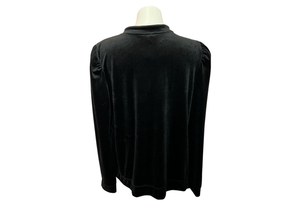 Lilly Pulitzer NWT Evanna Velour Zip-Up Jacket Onyx - Size XXL