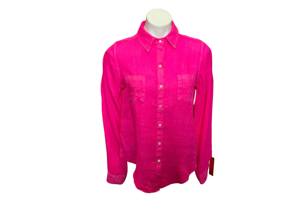 Lilly Pulitzer NWT Sea View Button Down Passion Fruit Pink - Size XS