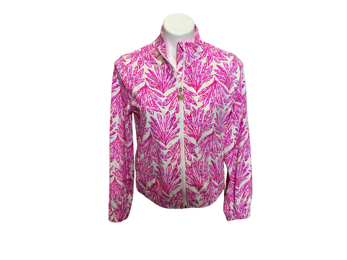 Lilly Pulitzer NWT Aegan Jacket UPF 50+ Pink Bliss Shady Babe - Size XS