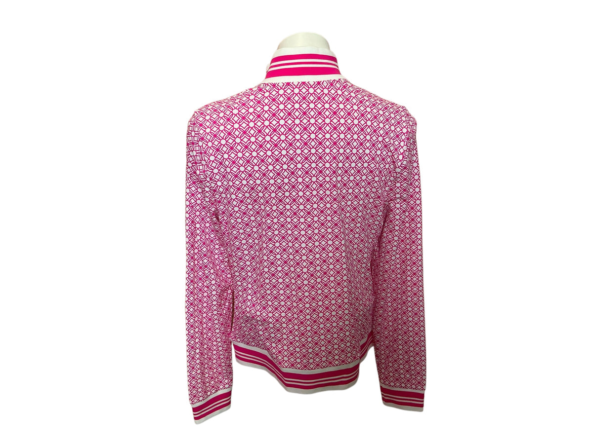 Lilly Pulitzer NWT Regate Jacket UPF 50+ Passion Fruit Pink X Resort White - Size M