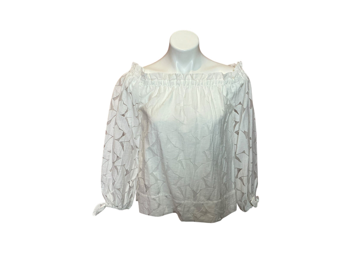 Lilly Pulitzer NWT Jamielyn Long Sleeve Resort White Flora Faille - Size XS