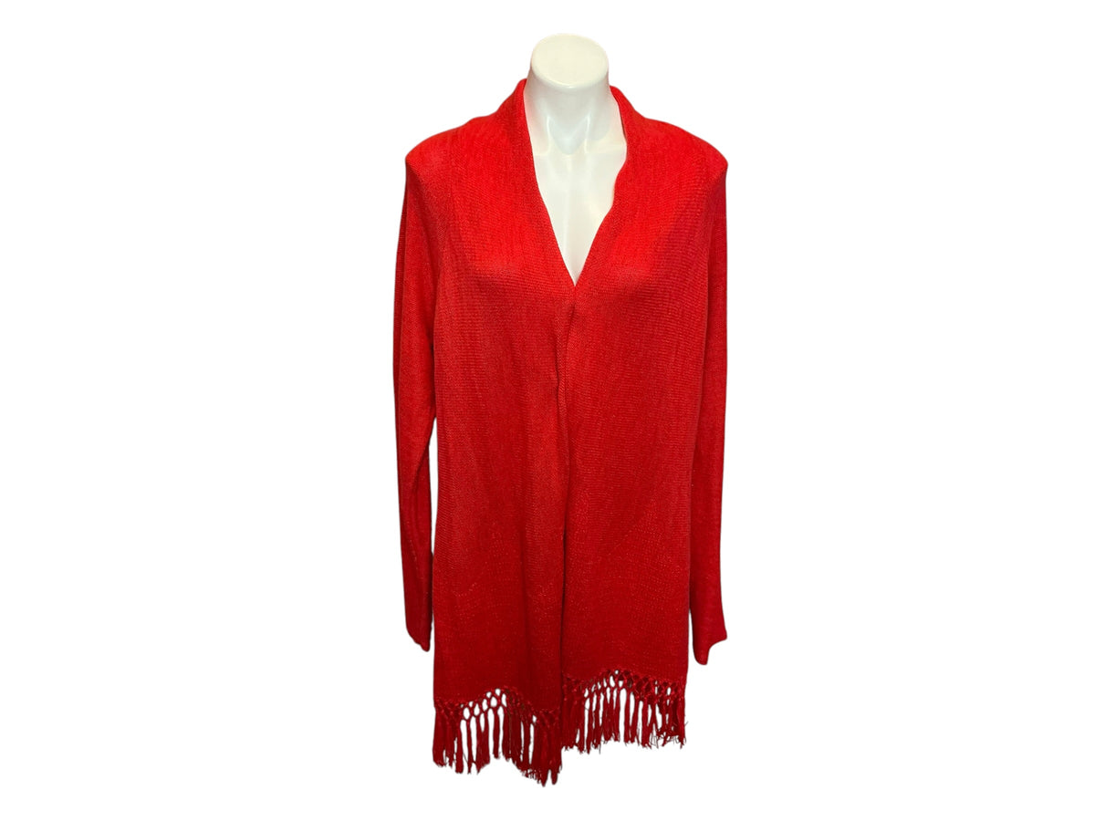 Lilly Pulitzer NWT Tatum Cardigan Ruby Red Metallic - Size XXL