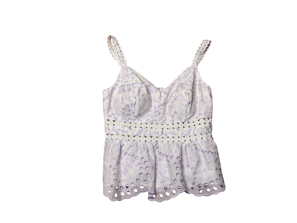 Lilly Pulitzer NWT Tiah Eyelet Top Water Hyacinth Dancing Daisies - Size 2