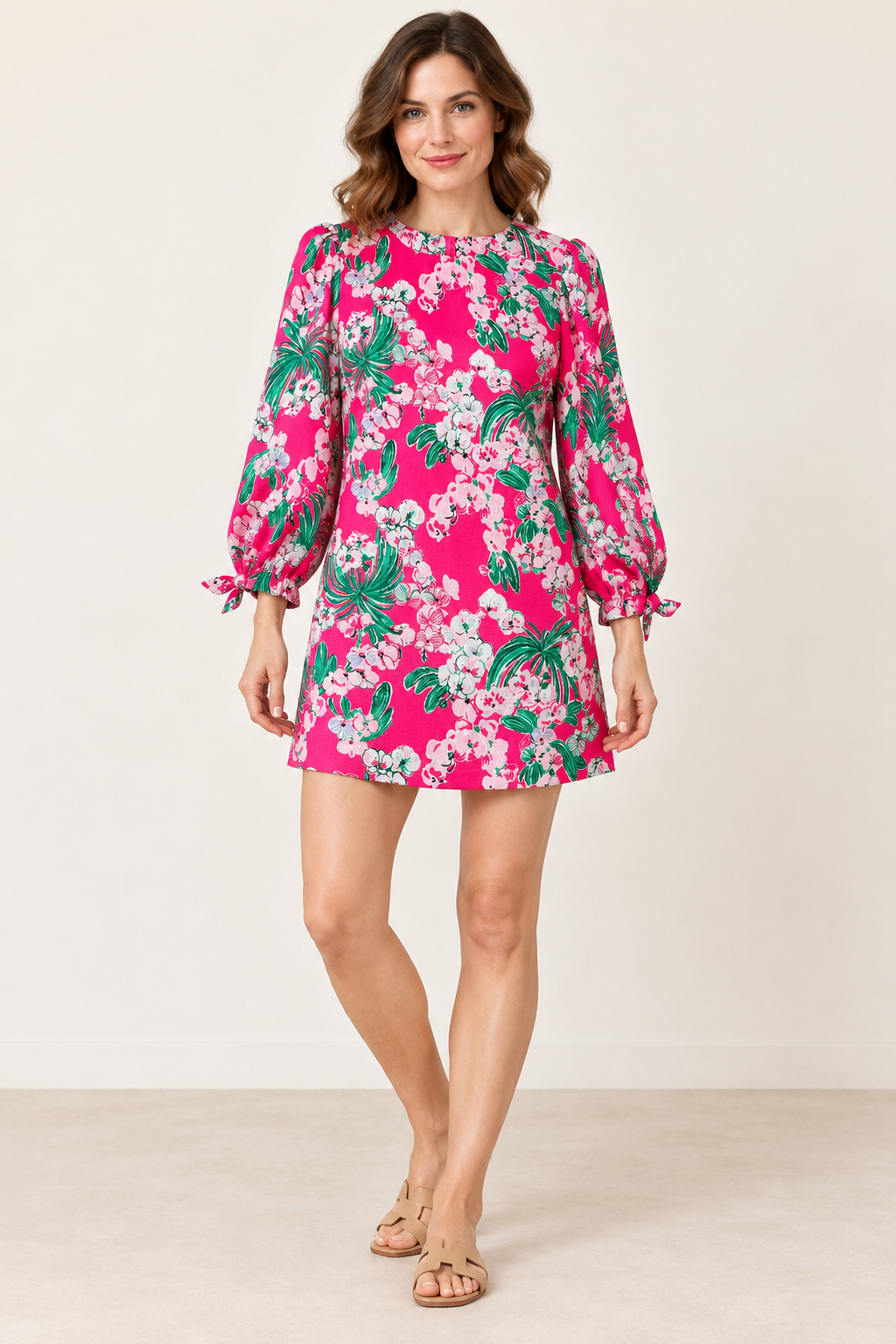 AI-generated model preview of Lilly Pulitzer Maude Romper - Pink Worth A Look - Size - 2. Original product photos show the exact item.